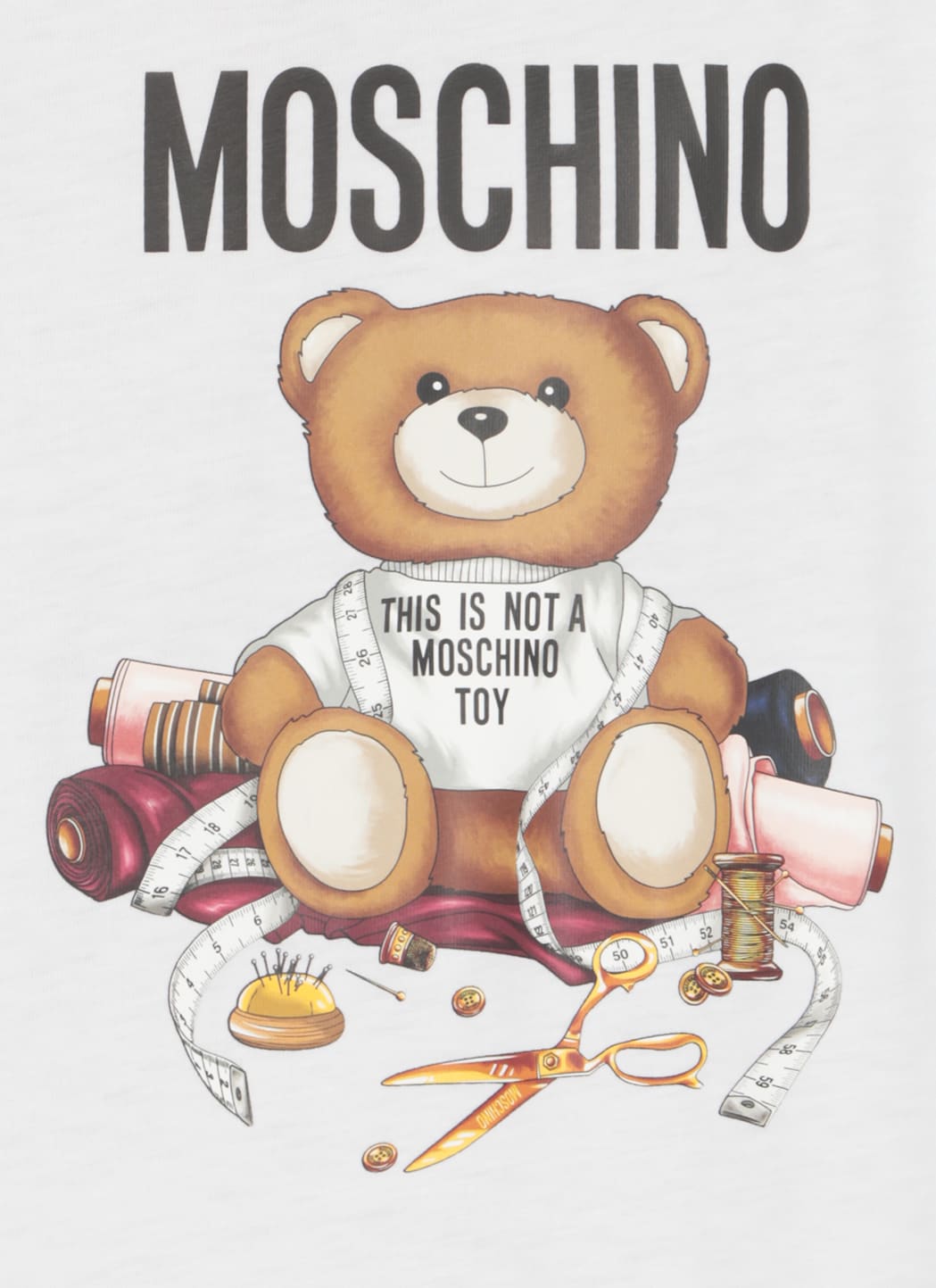 Moschino White Tailor Teddy Bear T-shirt In White