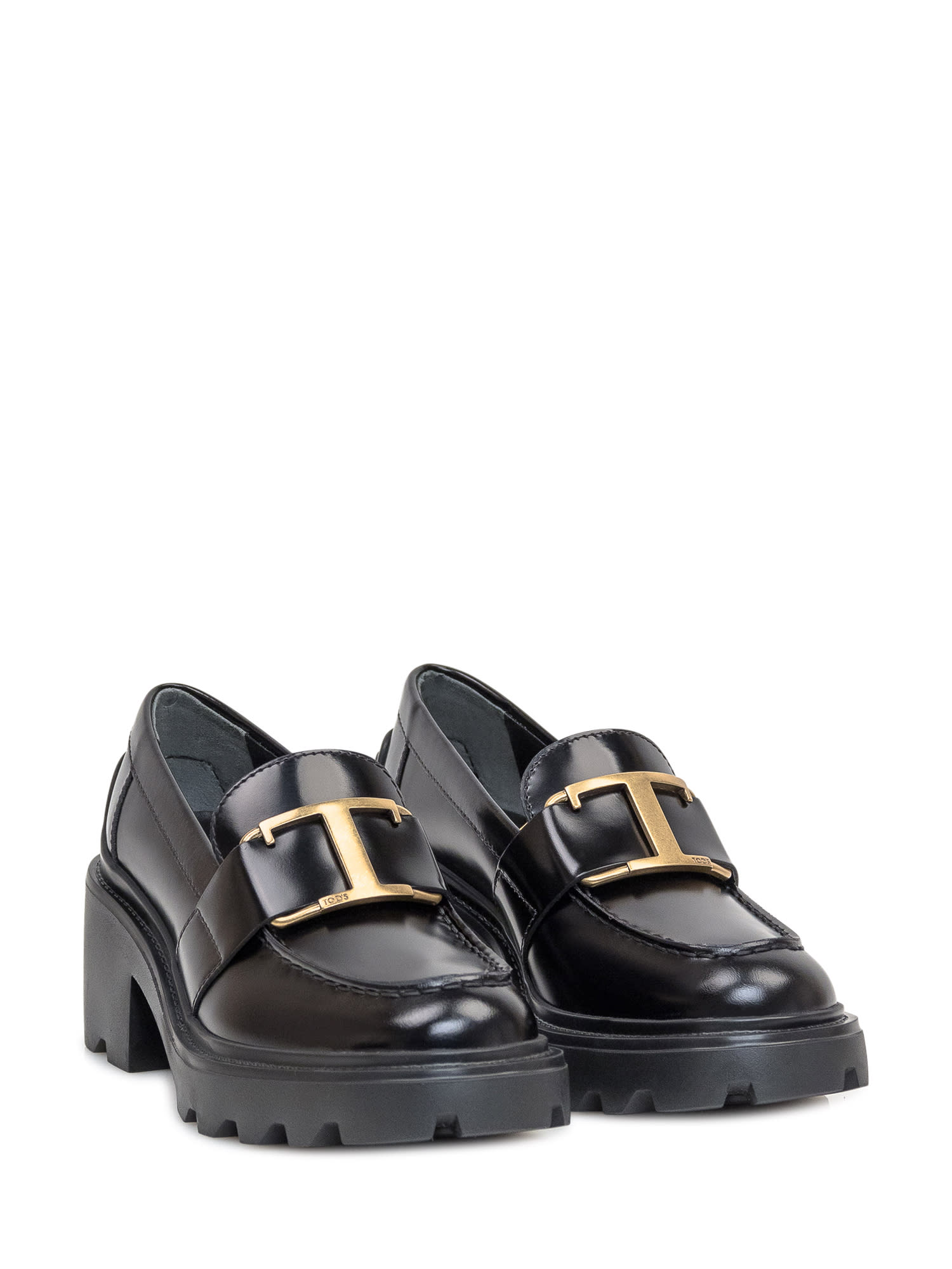 Shop Tod's Leather Loafer In Nero