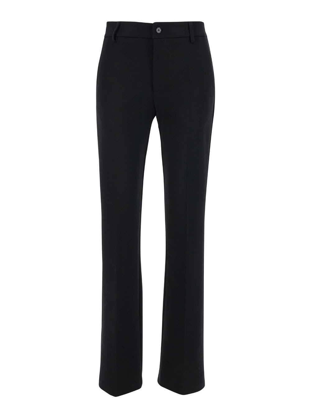 Black Slightly Flared Pants In Tech Fabric Woman