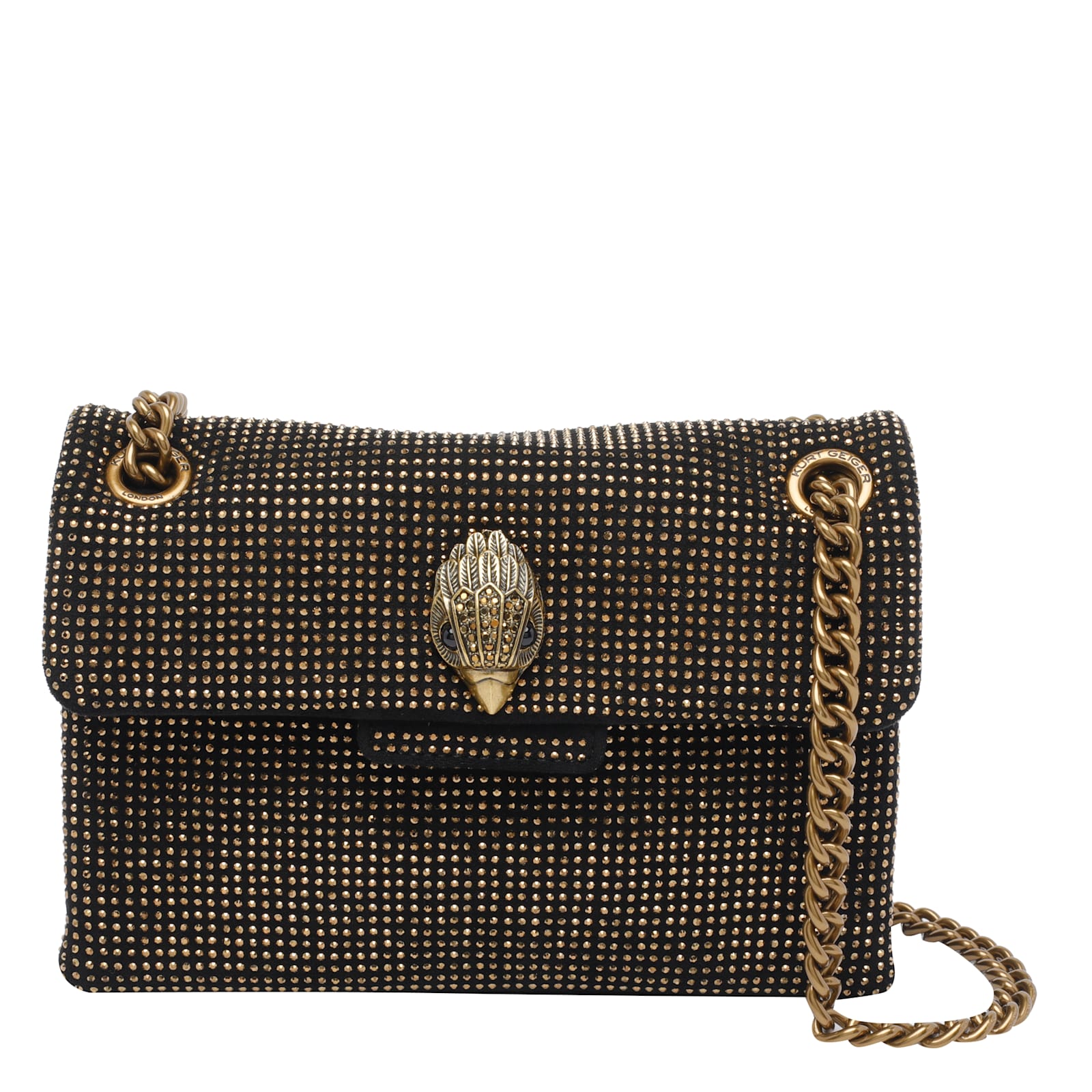 Kurt Geiger Mini Kensington Crossbody Bag In Gold