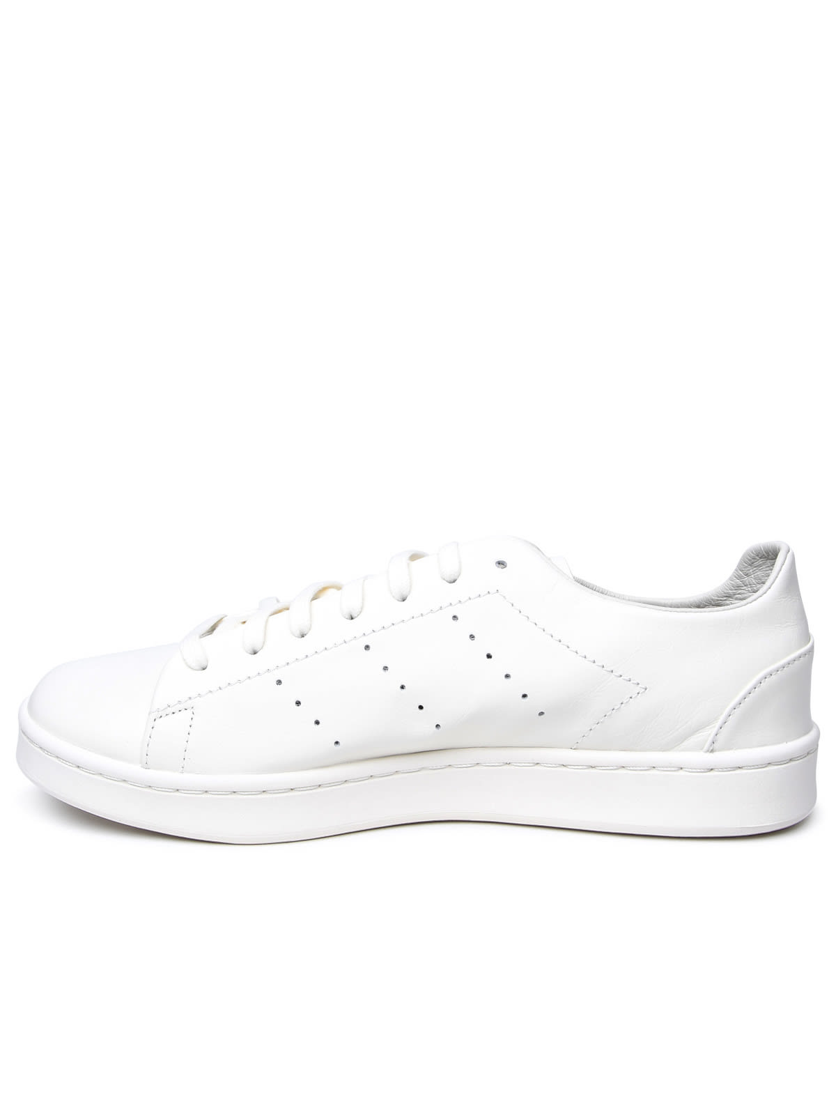 Shop Y-3 Ivory Leather Sneakers In White