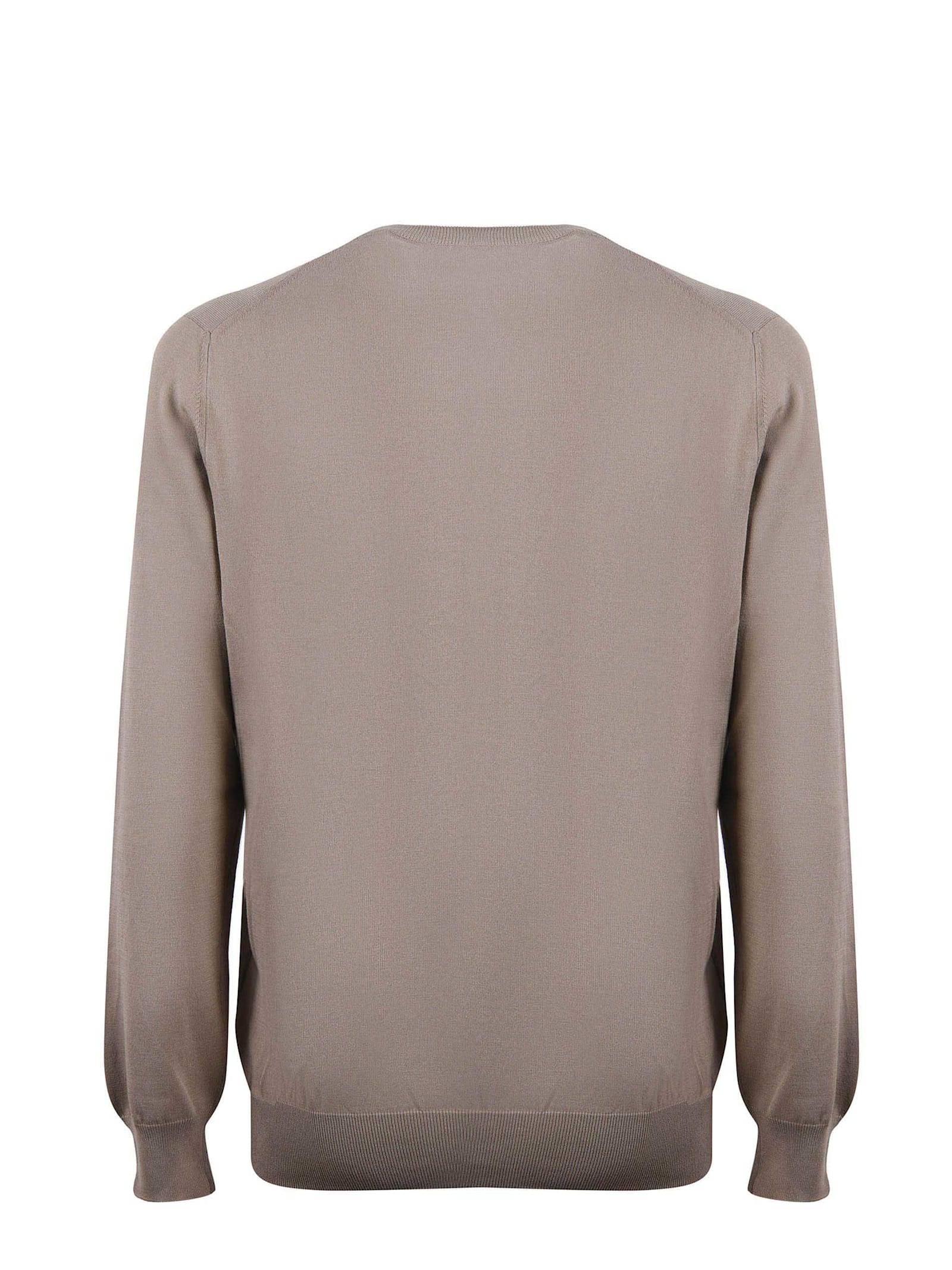 Fay Pullover Sweater In Cotton In Kaki