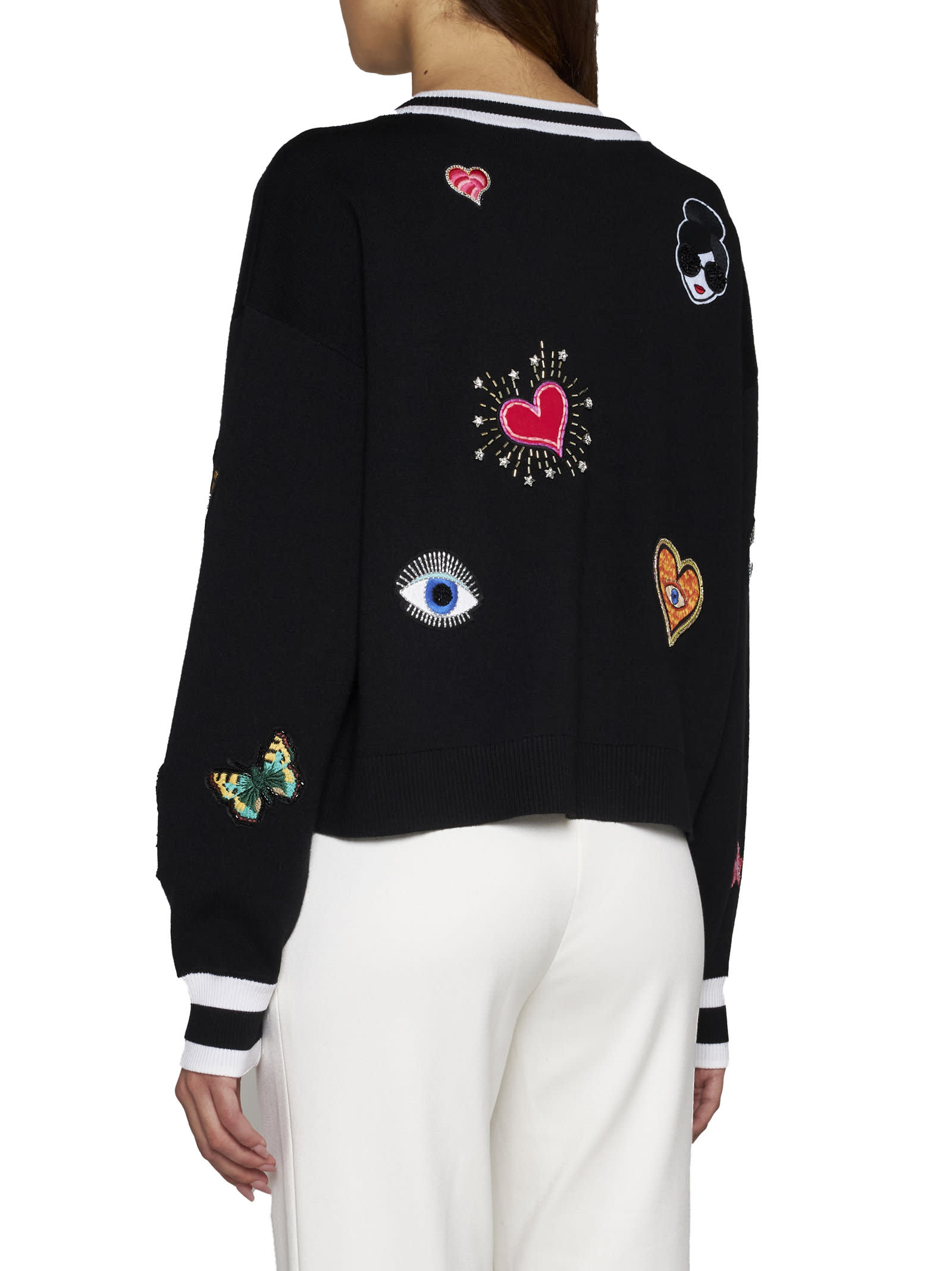 Shop Alice And Olivia Sweater In Multi Black