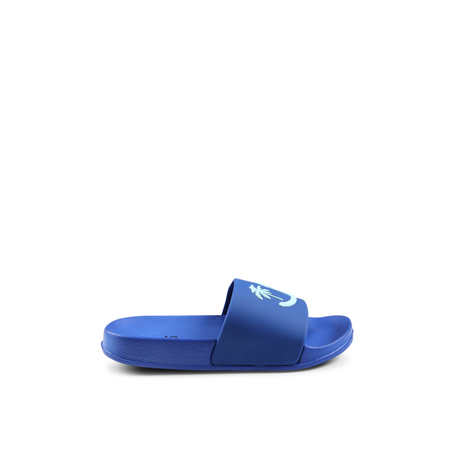 Molo Blue Slippers For Kids With Smiley In Blue