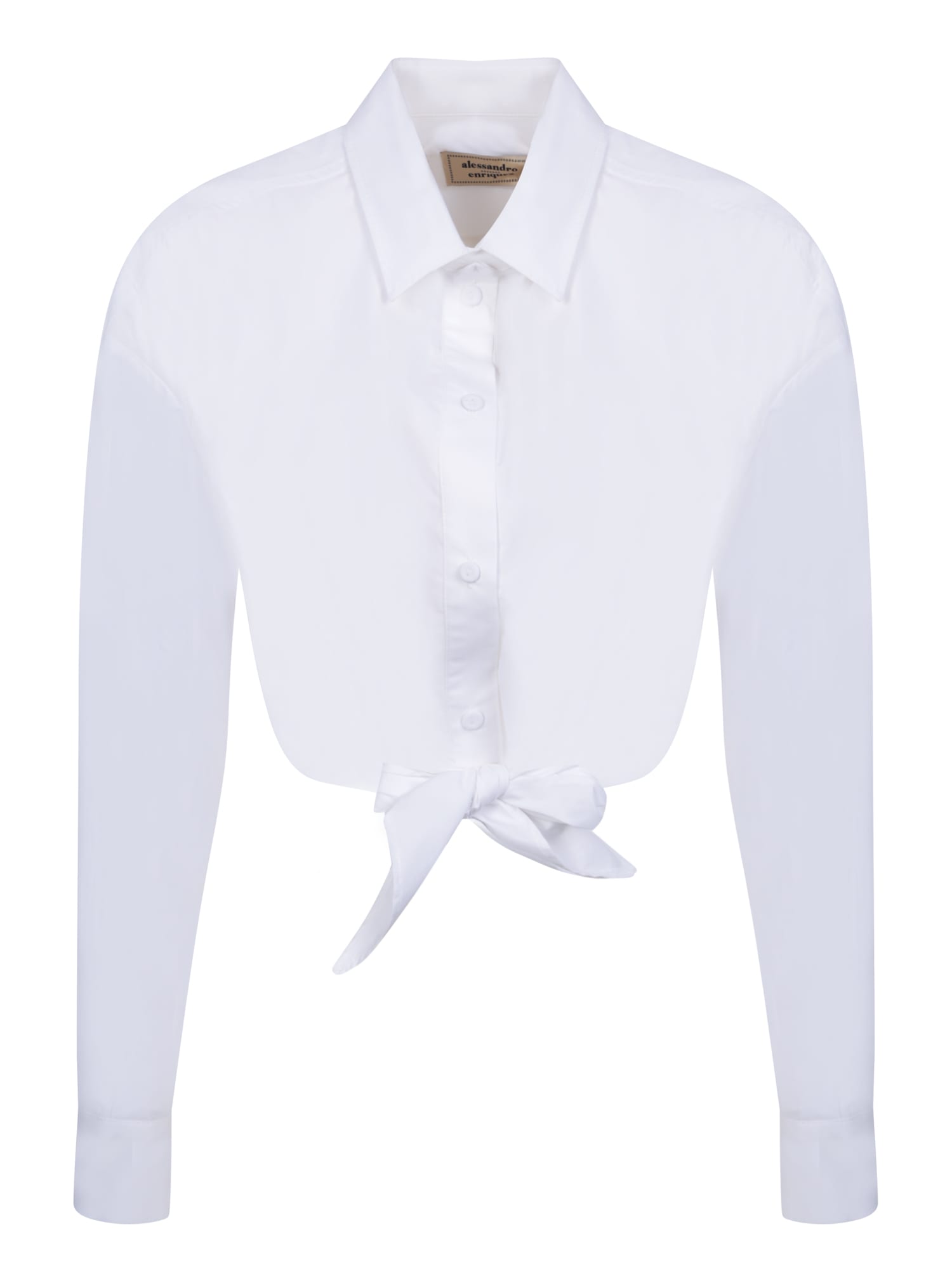 Alessandro Enriquez Knot Detail White Shirtv