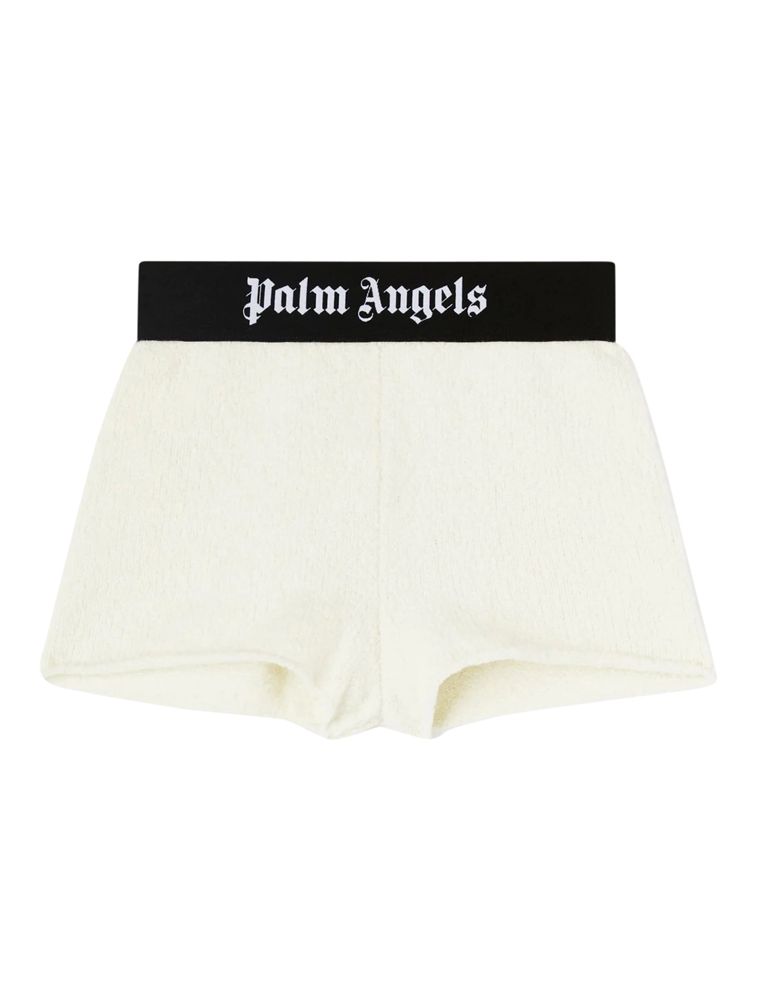 Palm Angels Boucle Knit Logo Short