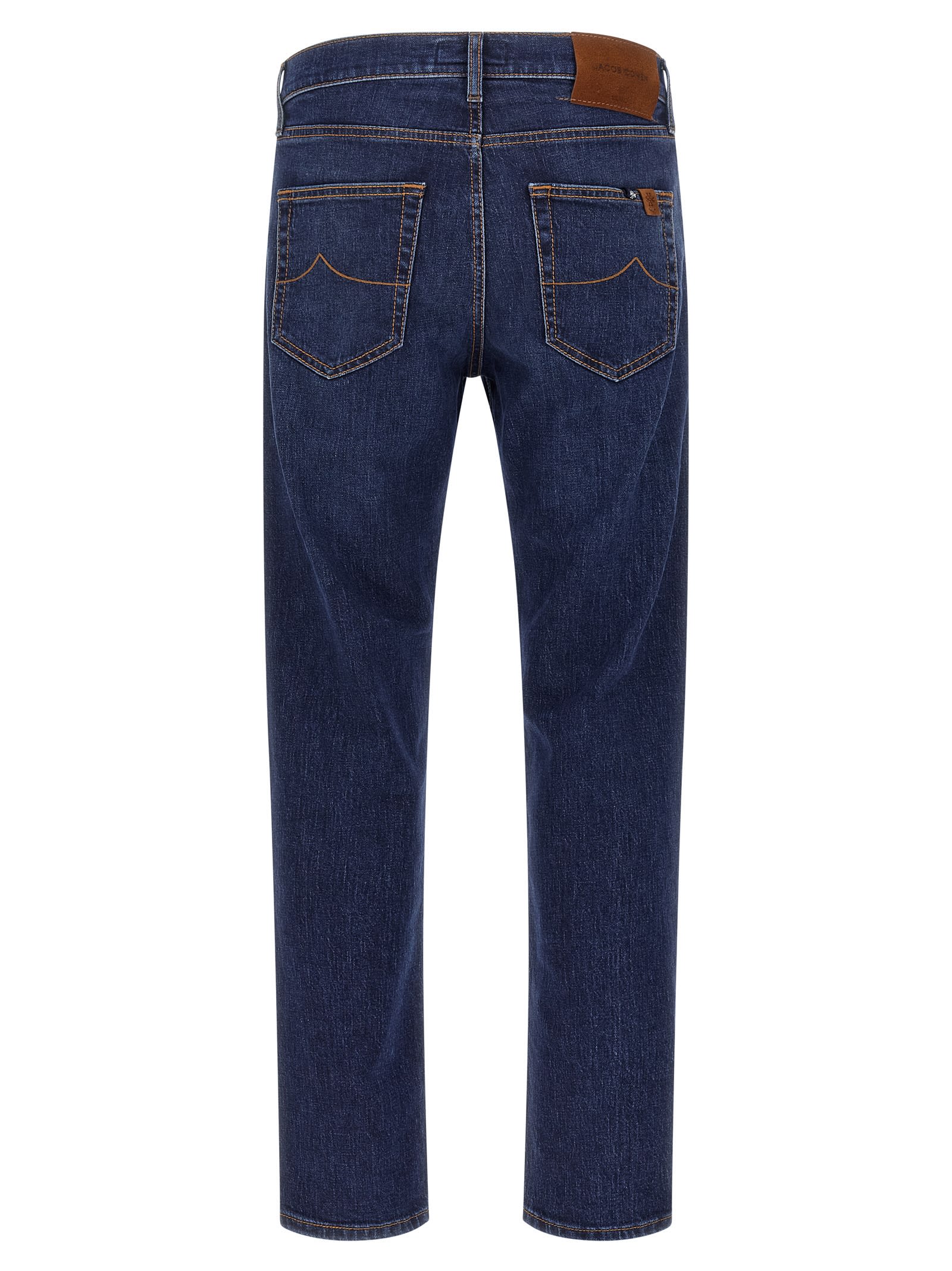 Jacob Cohen Five-pocket Jeans With Belt Loops And Contrast Stitching In Blue
