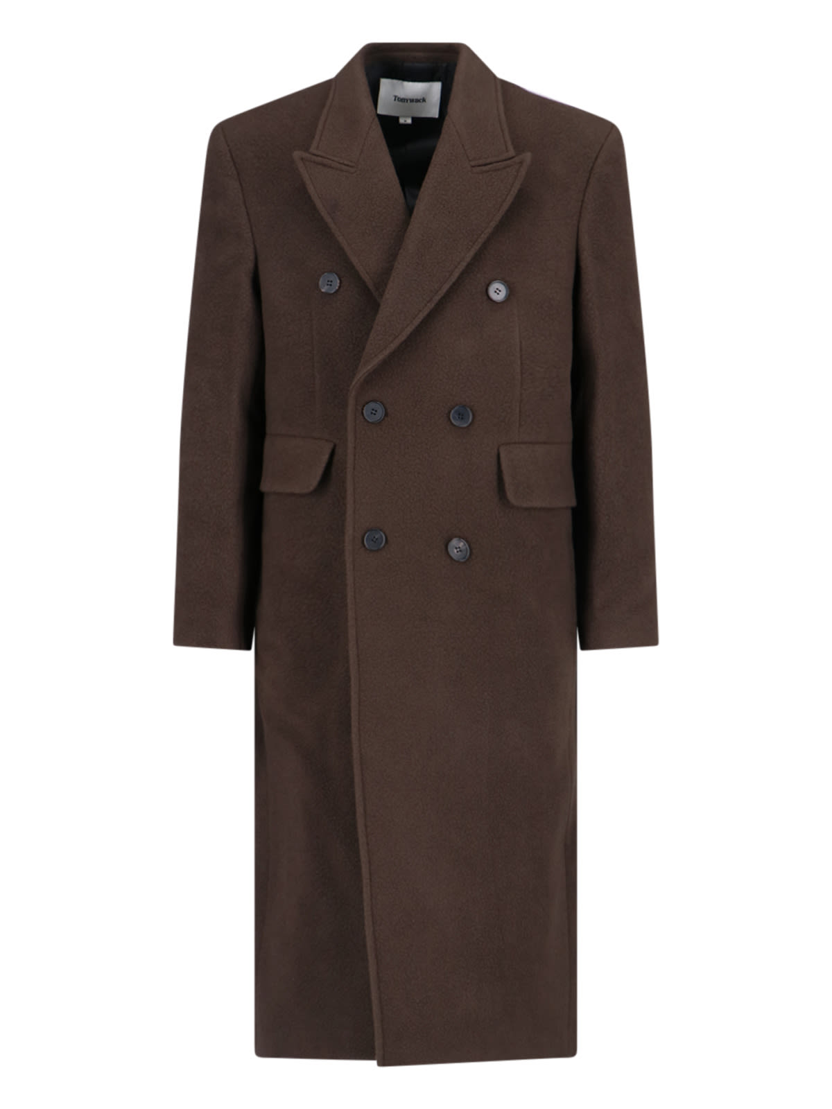 Shop Tonywack Double-breasted Coat In Brown