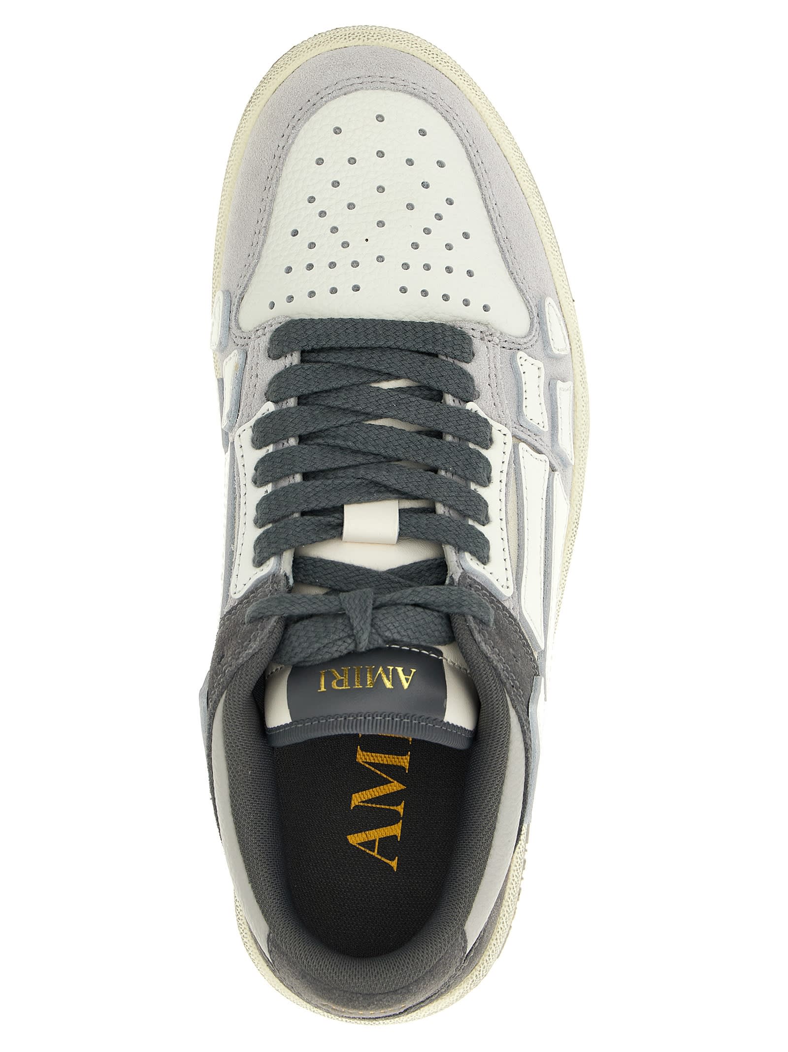 Amiri Distressed Low Top Sneakers With Skeleton Detail In Multi