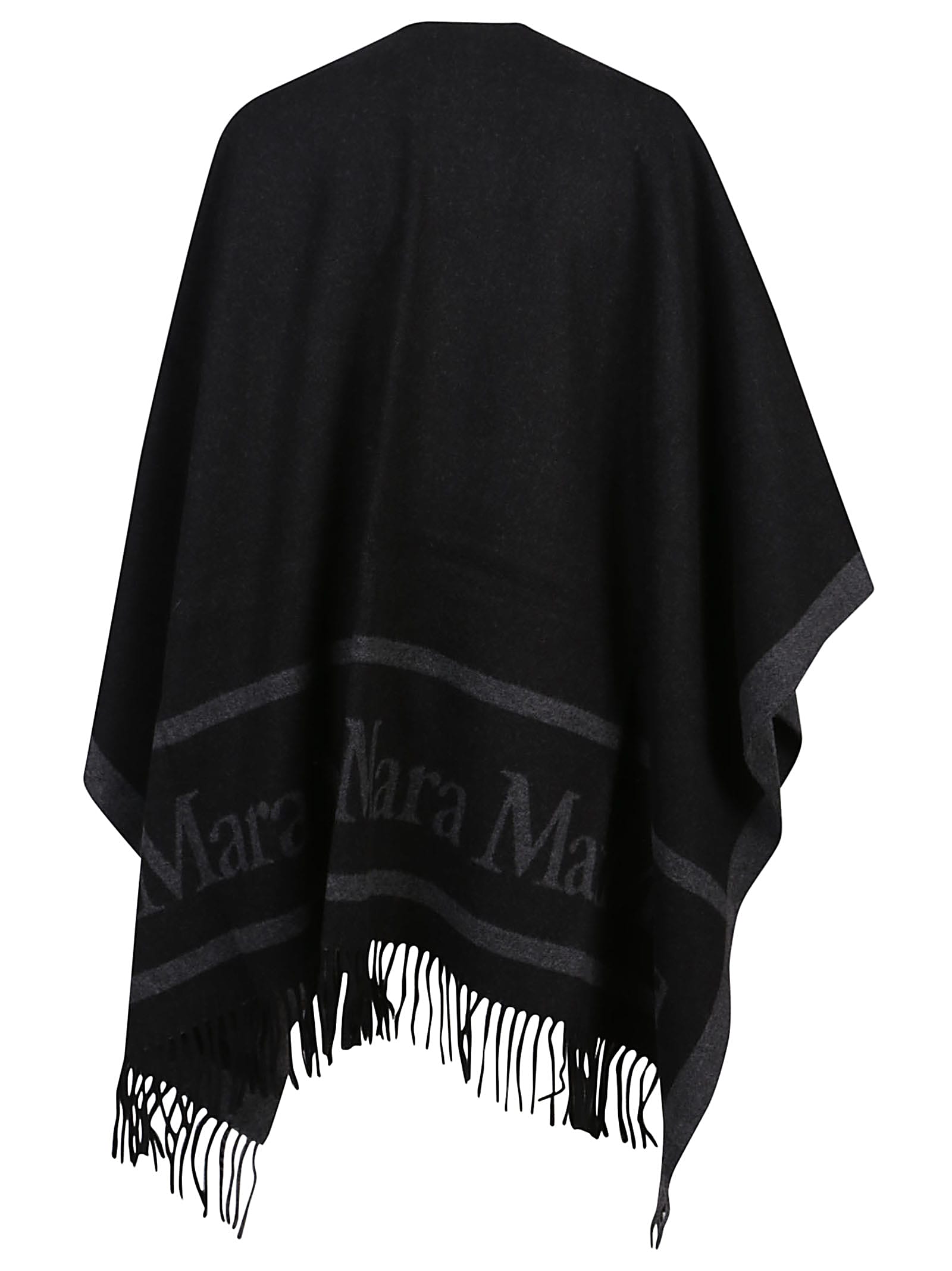 Shop Max Mara Hilde Poncho In Nero