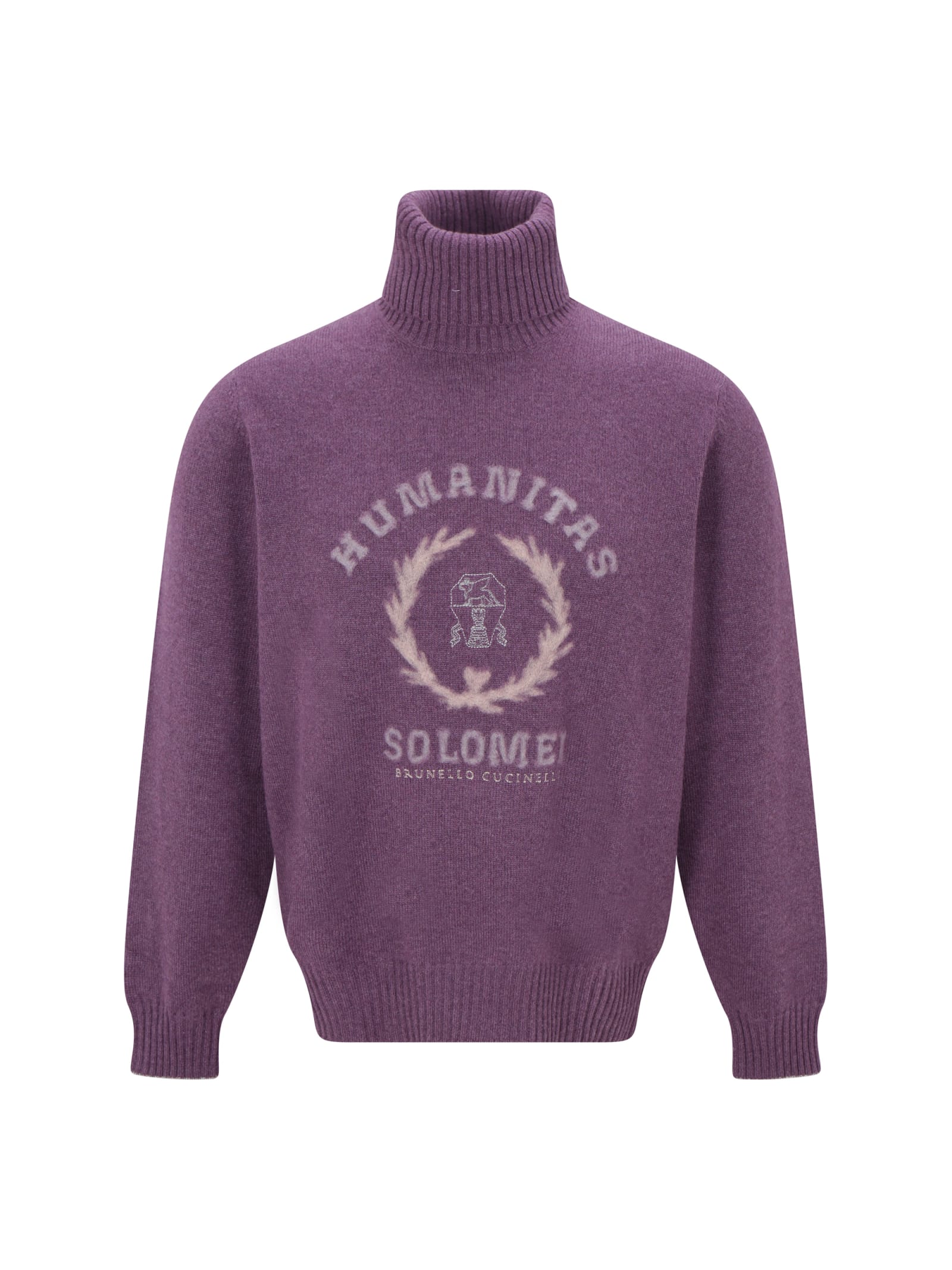 Shop Brunello Cucinelli Turtleneck Sweater In Violet