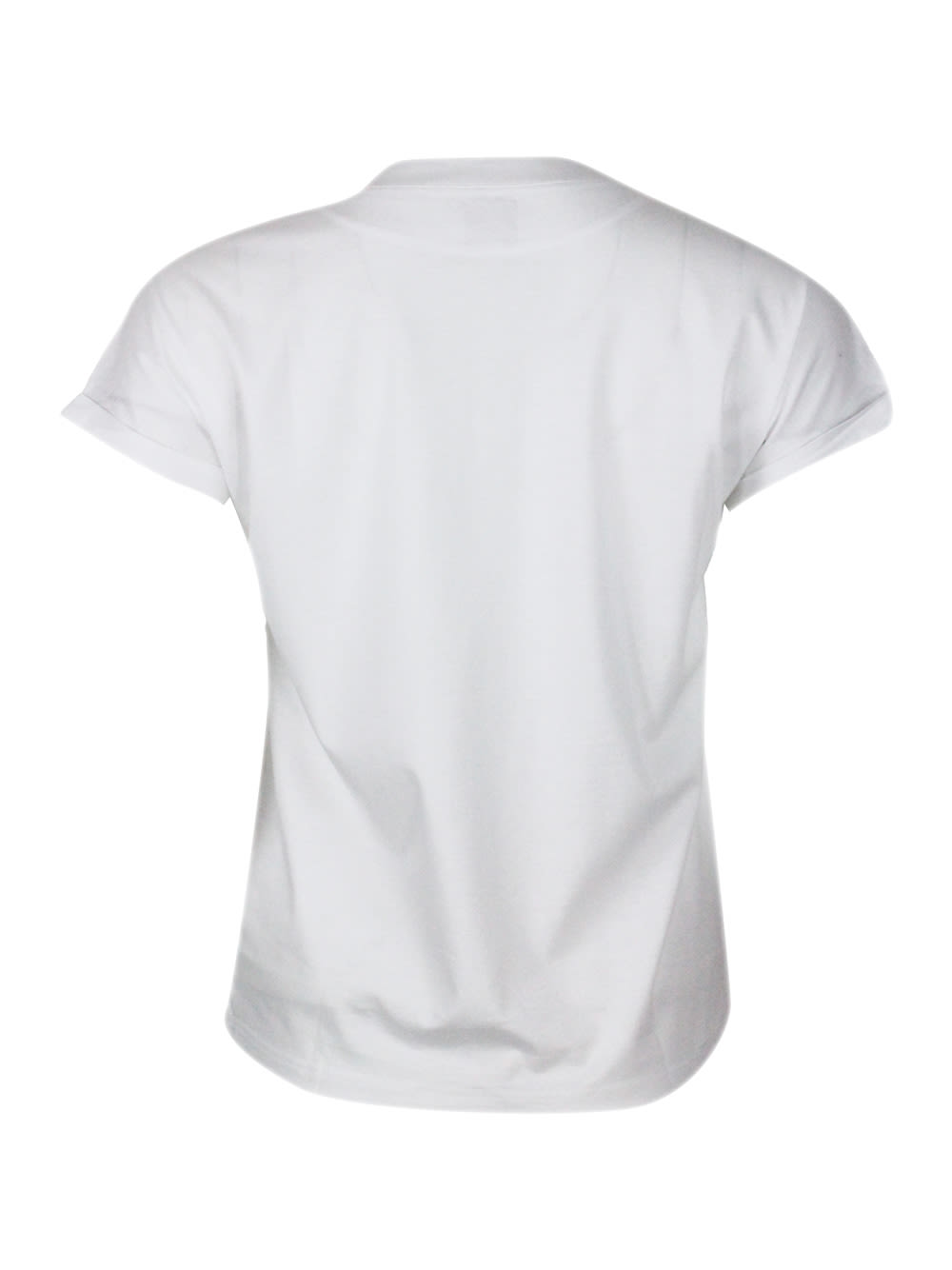 Eleventy T-shirt In Bianco - Rosa
