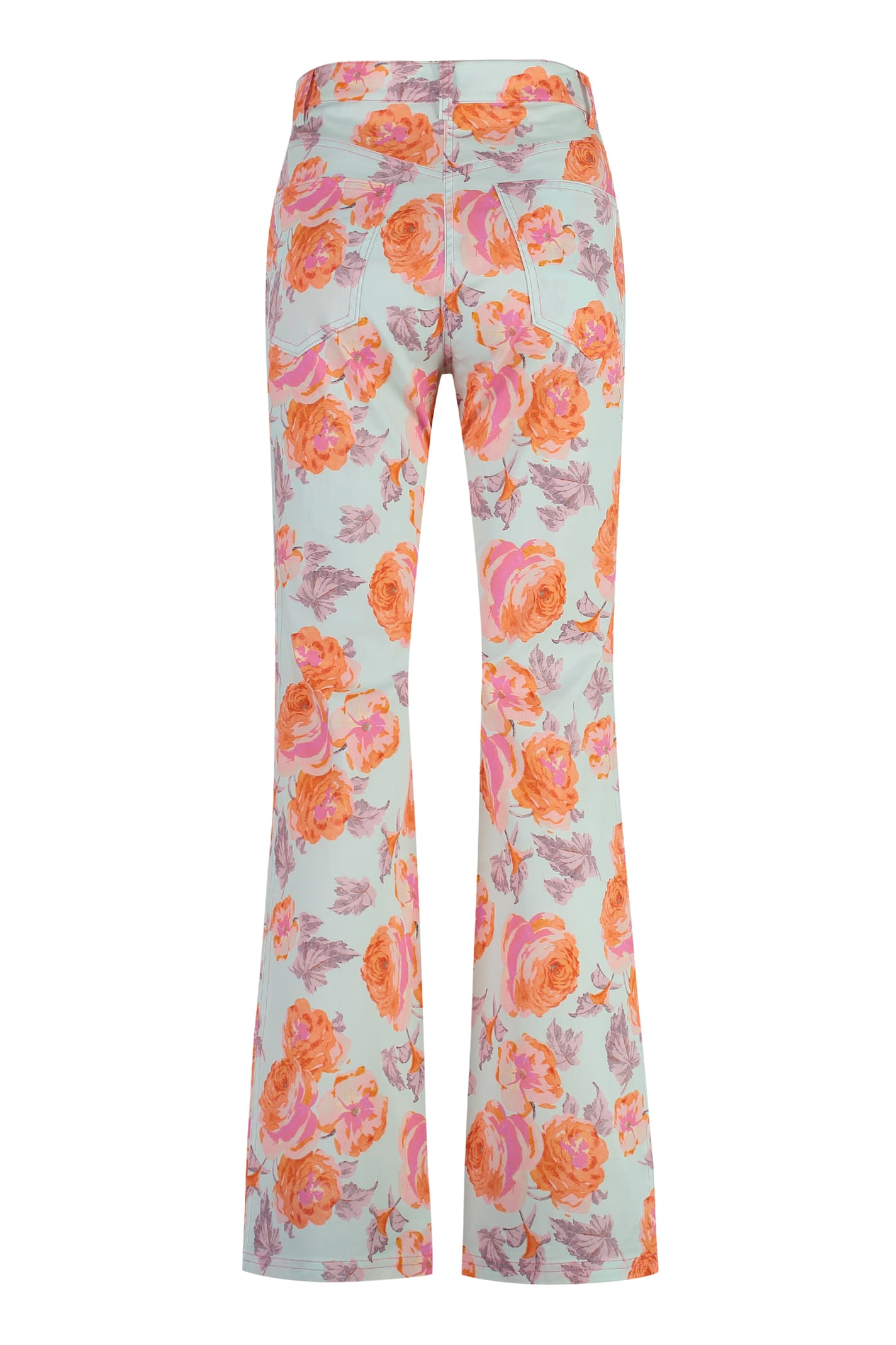 Alfieri &amp; St.john Printed Cotton Trousers In Multicolor