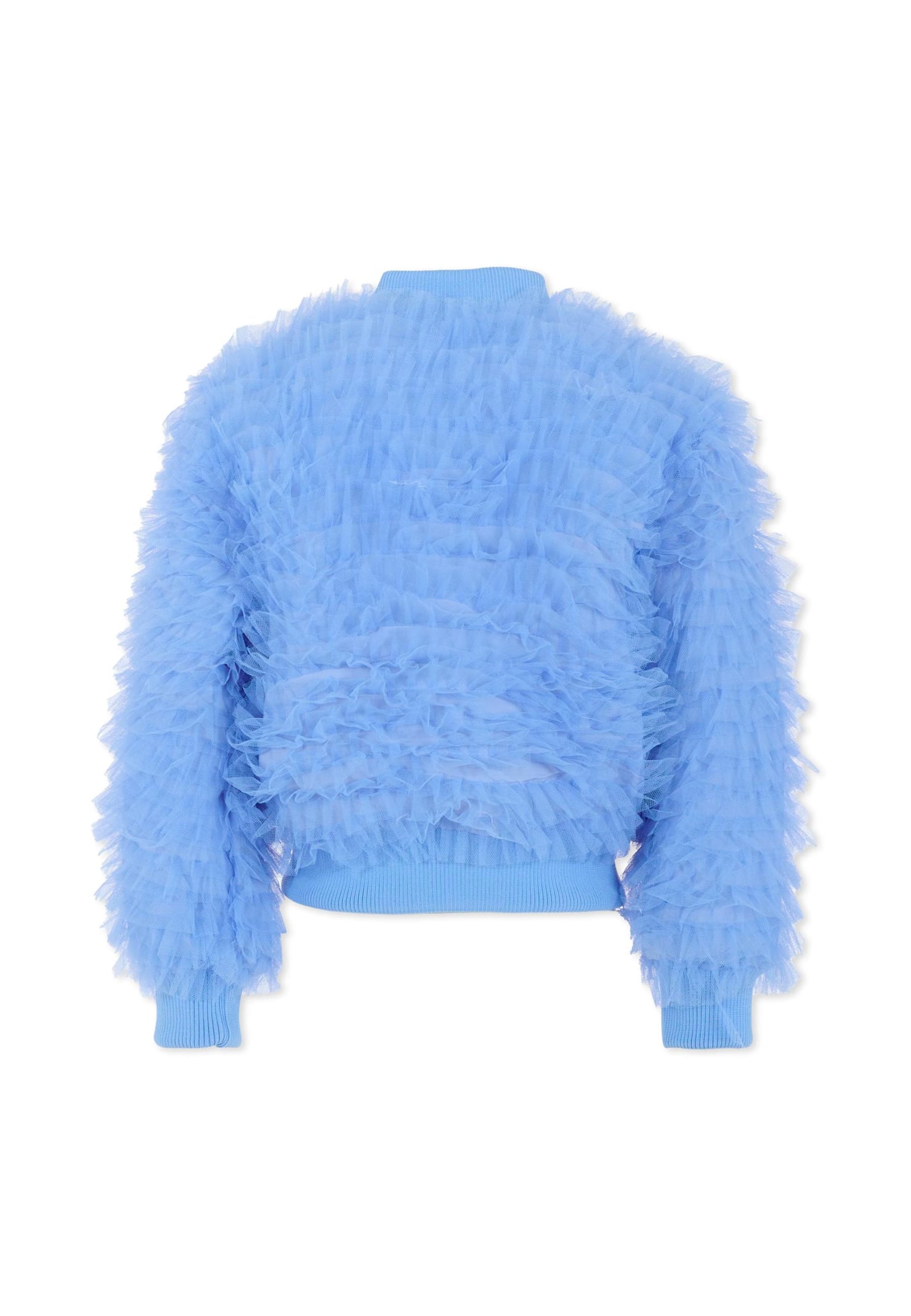 Billieblush Light Blue Bomber Jacket For Girl In Blue