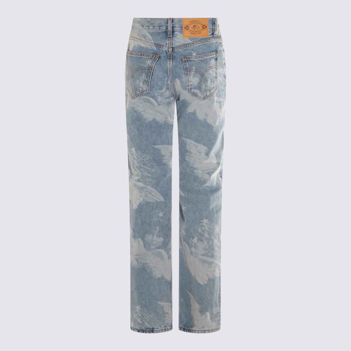 Fiorucci Light Blue Cotton Jeans In Blue