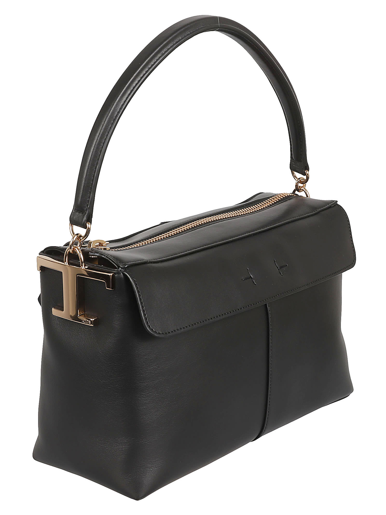 Shop Tod's Bauletto Hand Bag In Black