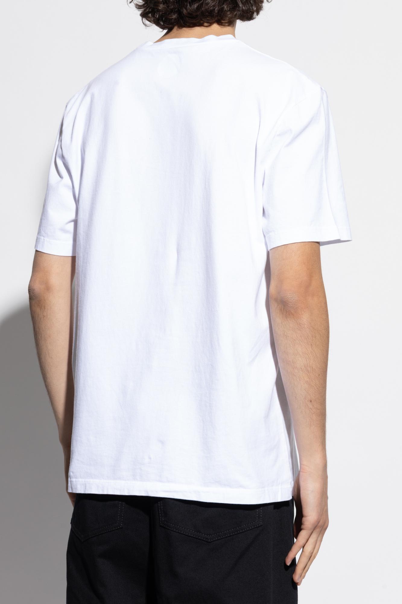Dsquared2 Playful Graphic Print Cotton T-shirt In White