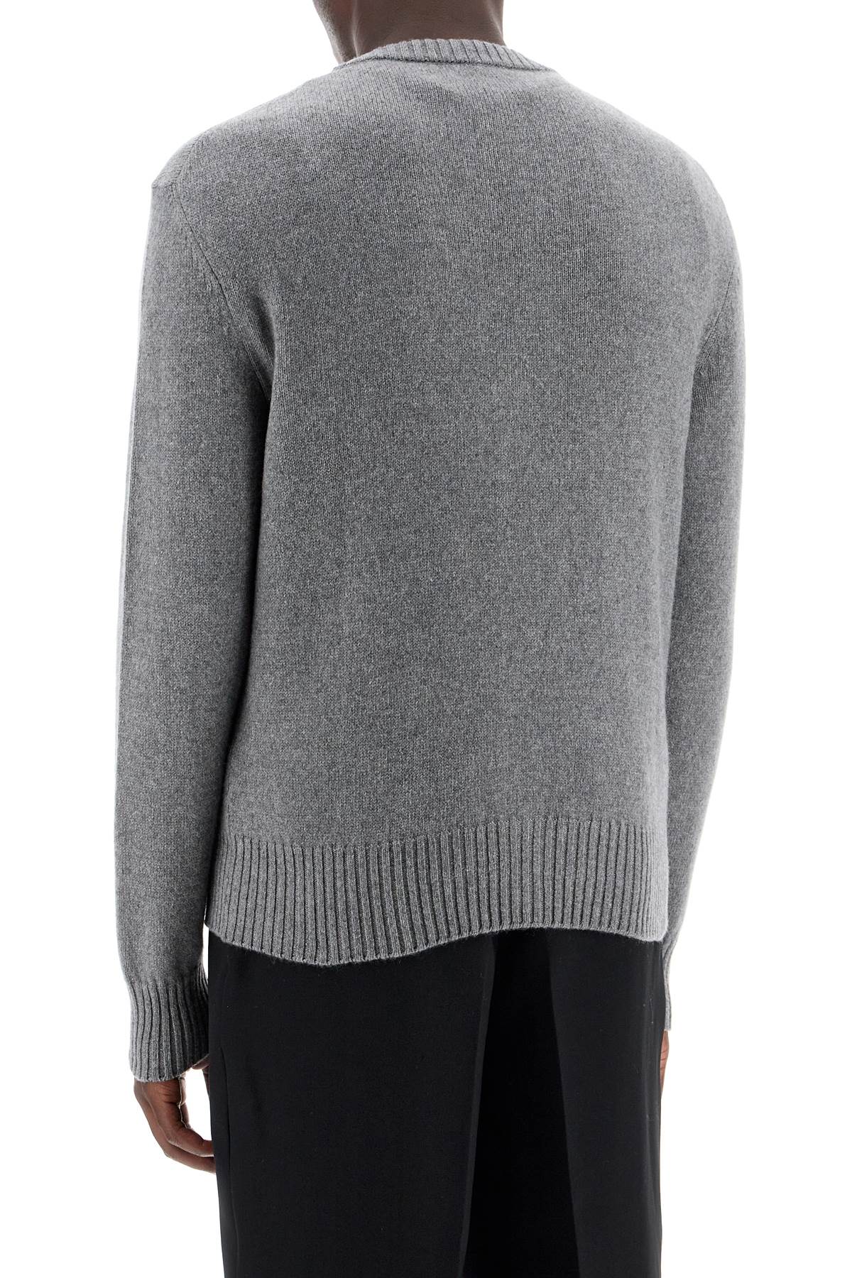 Shop Ami Alexandre Mattiussi Cashmere Cardigan For In Gris Clair (grey)