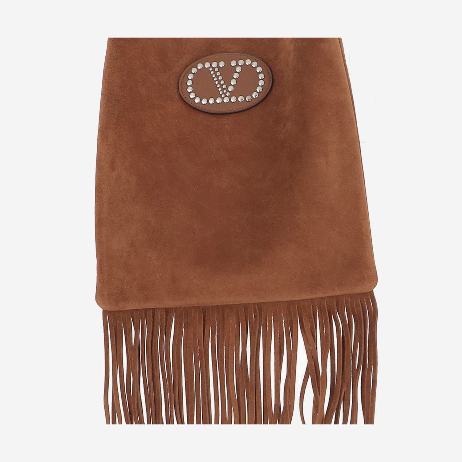 VALENTINO GARAVANI VALENTINO GARAVANI NELLCÔTE SUEDE FRINGED SHOULDER BAG 