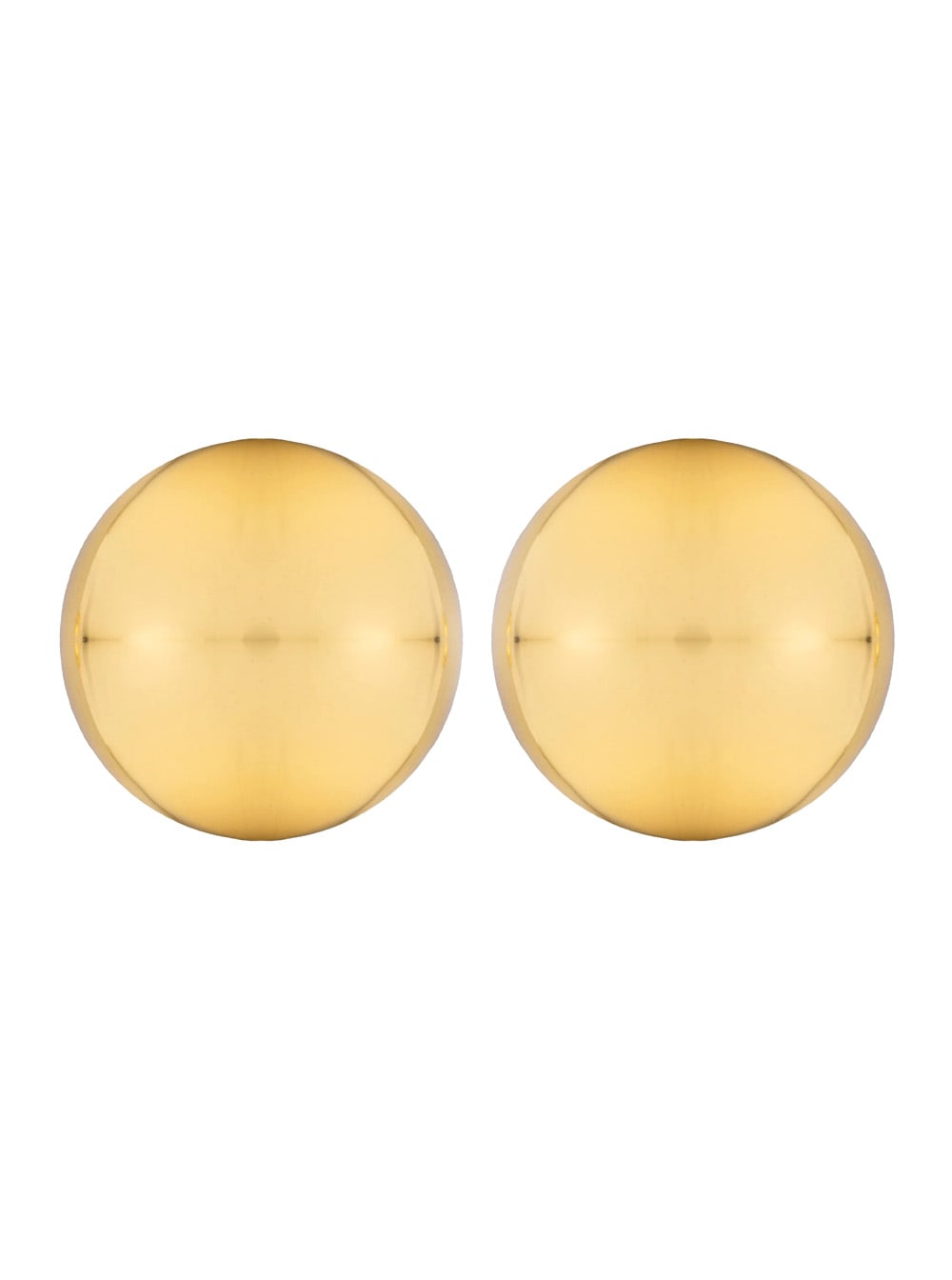 luna Metallic Earings With Rear Butterfly Clasp Closure And Circular Design In Gold Plated Bronze Woman