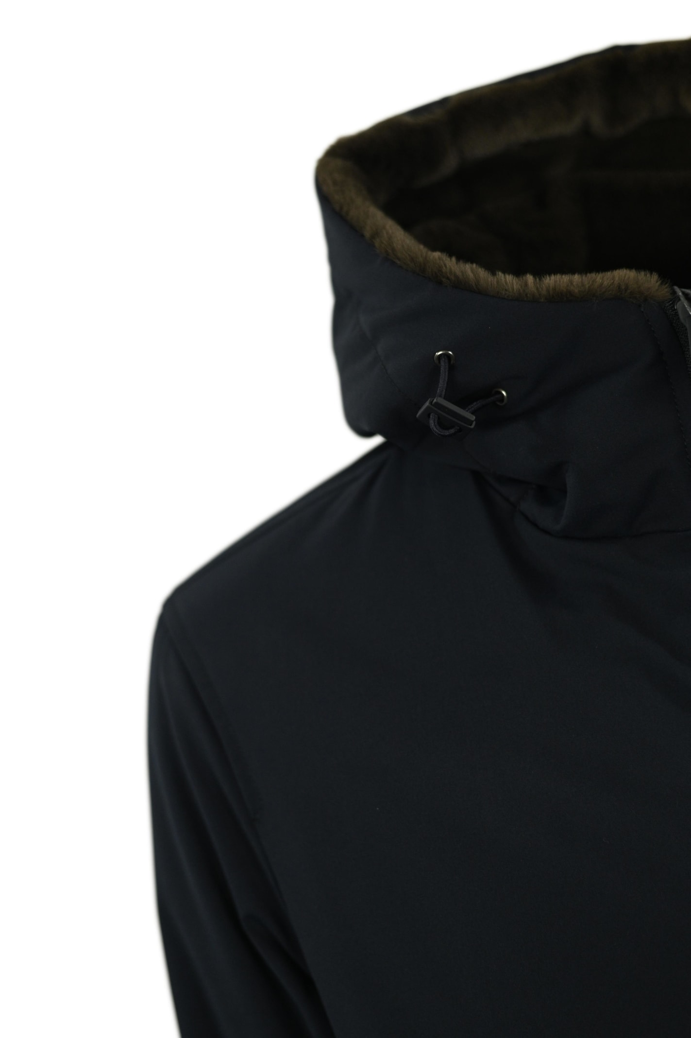 Shop Herno Parka With Hood In Blu/marrone