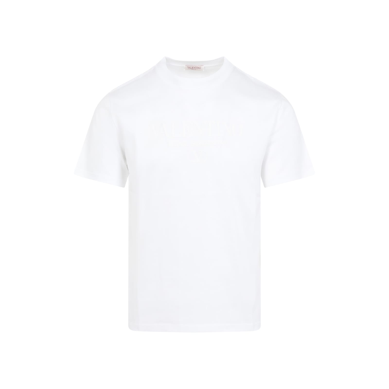 Shop Valentino Cotton T-shirt In Bo Bianco