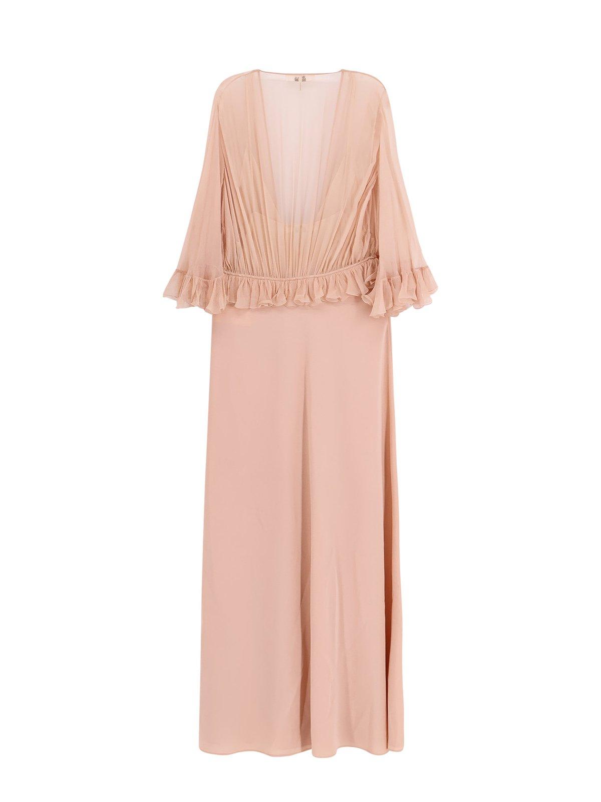 CHLOÉ V-NECK MAXI DRESS 