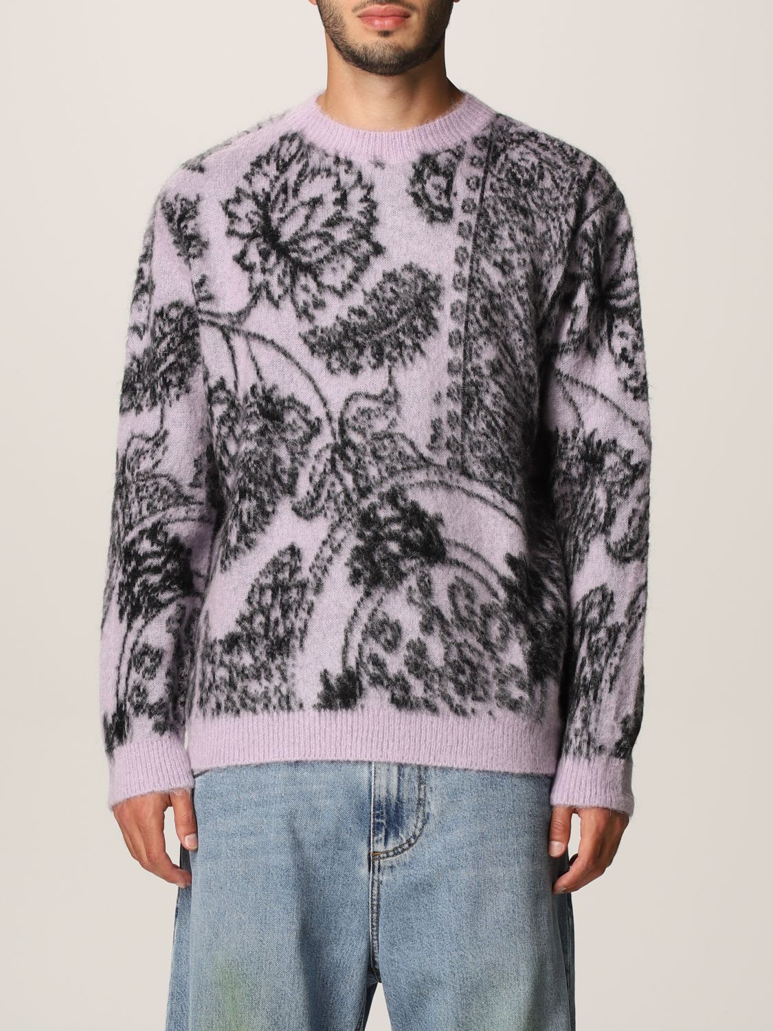 Msgm Sweater Msgm Pullover In Patterned Merino Wool