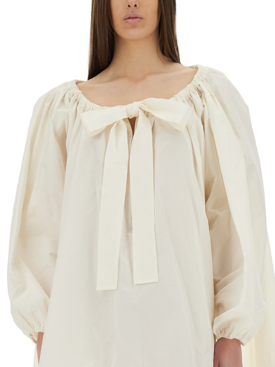 Patou Women's Ruffle Hem Dress In Ivory