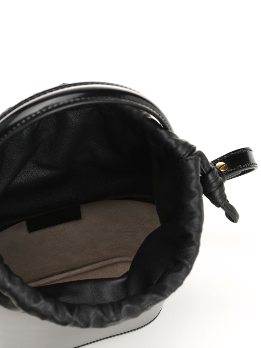 Ami Alexandre Mattiussi Paris Paris Mini Bucket Bag In Black