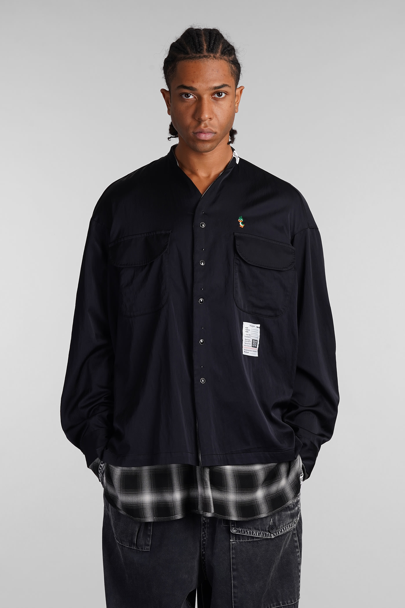 Shirt In Black Rayon