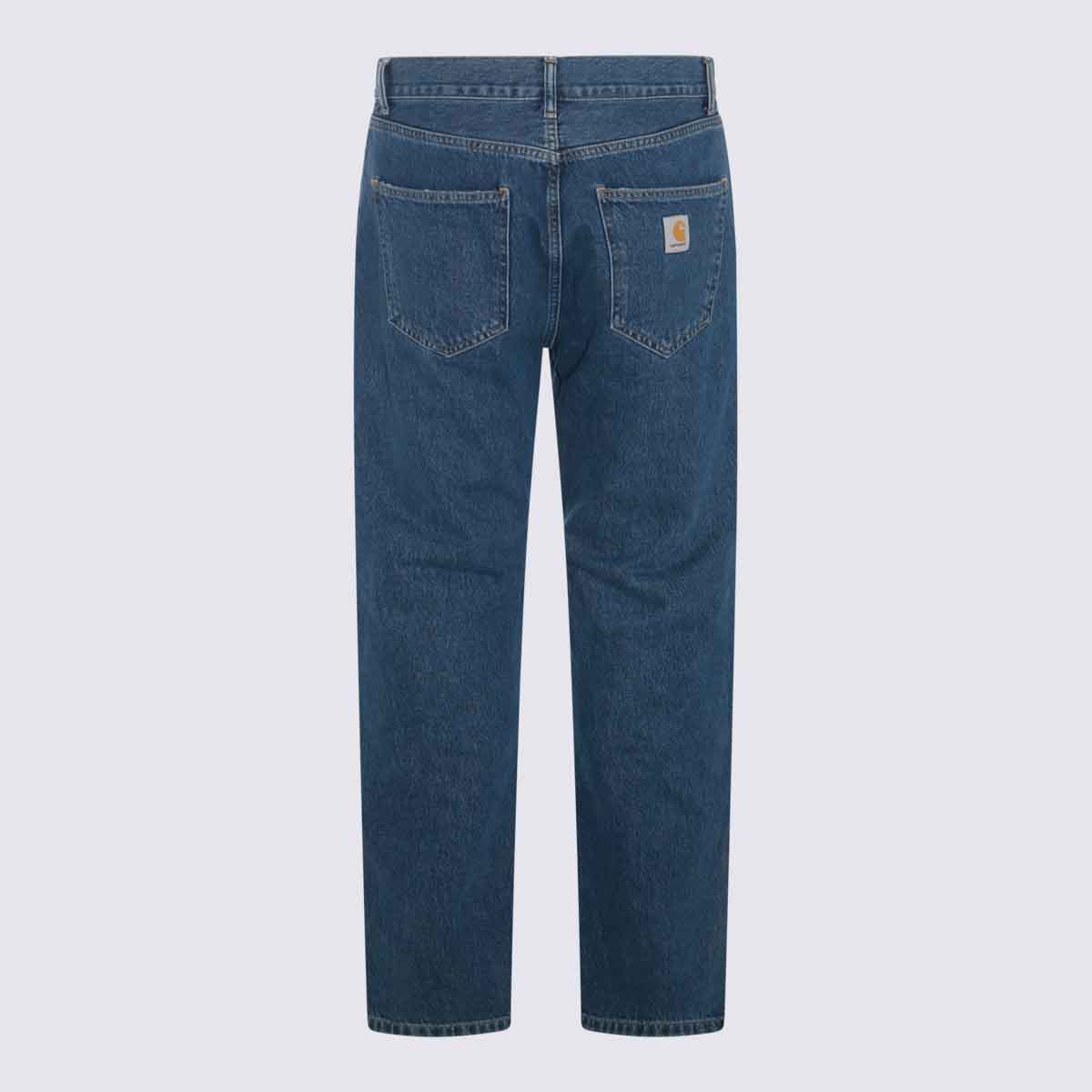 Carhartt Man Denim Pants Blue Size 33w-32l Organic Cotton In Blue