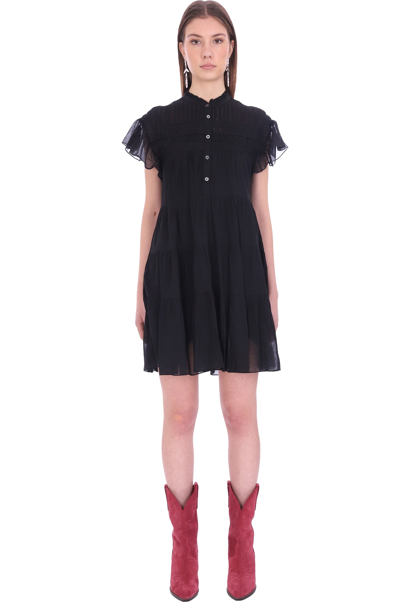 Isabel Marant Étoile Laniakaye Dress In Black Cotton