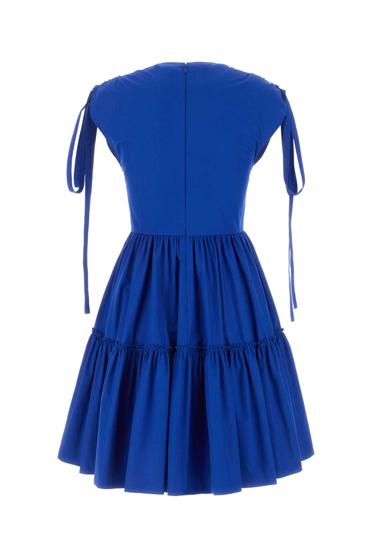 Shop Red Valentino Blue Poplin Dress In 788