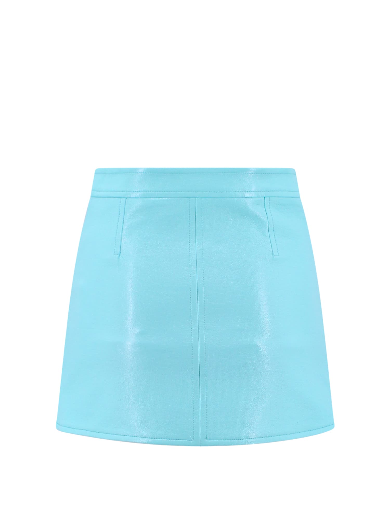Shop Courrèges Skirt In Turquoise