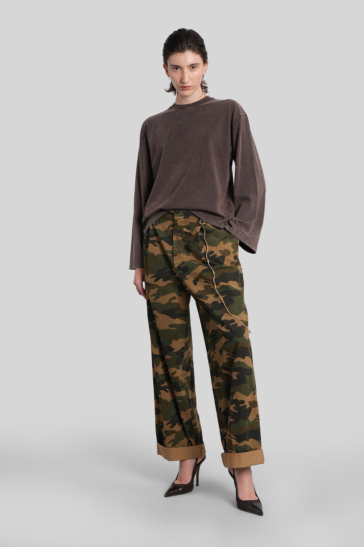 Darkpark Danielle Pants In Camouflage Cotton In Multi