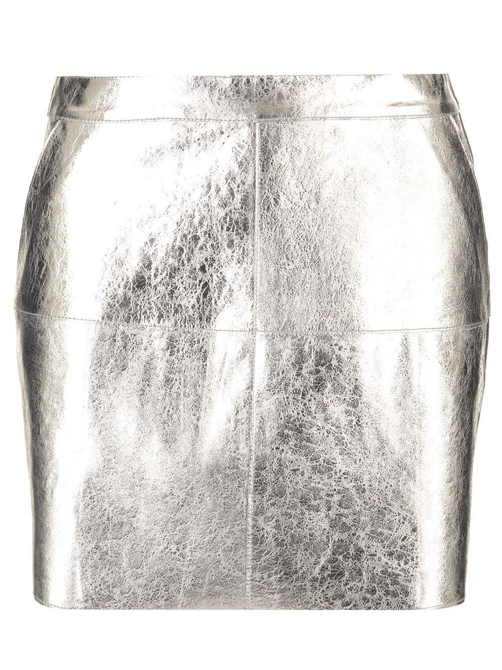 P.A.R.O.S.H METALLIC EFFECT MINI SKIRT