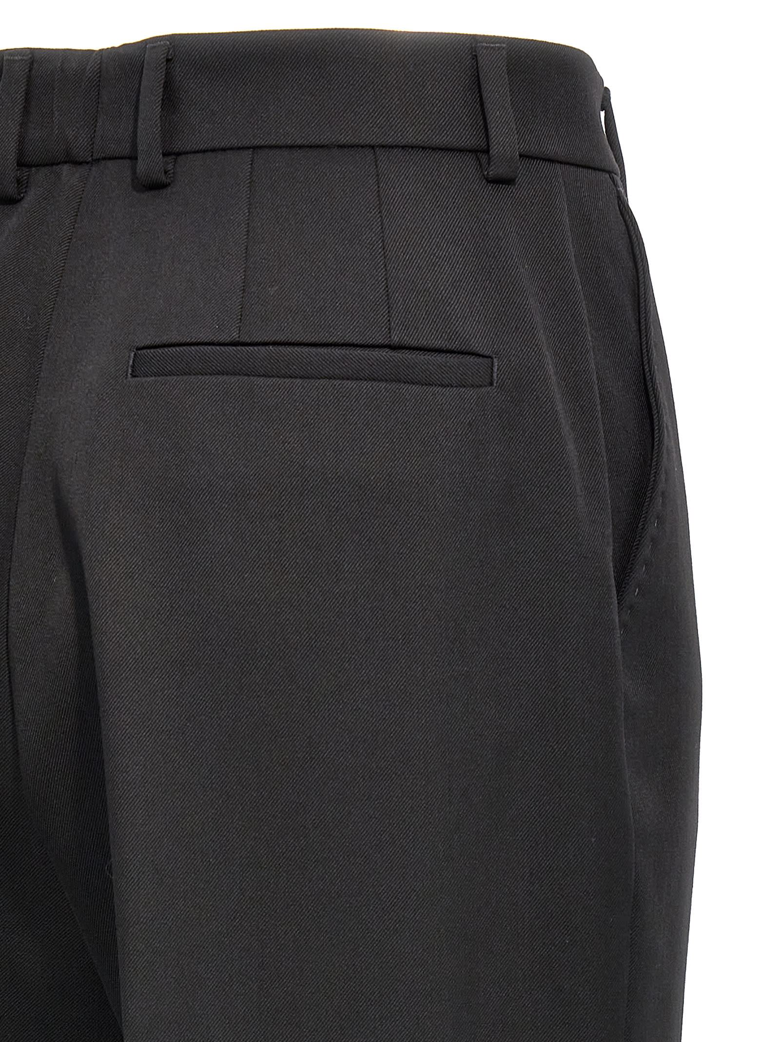 Dolce & Gabbana Turned-up Hem Tailored Trousers In Nero