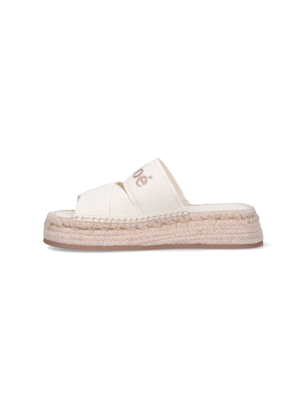 Shop Chloé Mila Espadrilles Sandals In Crema