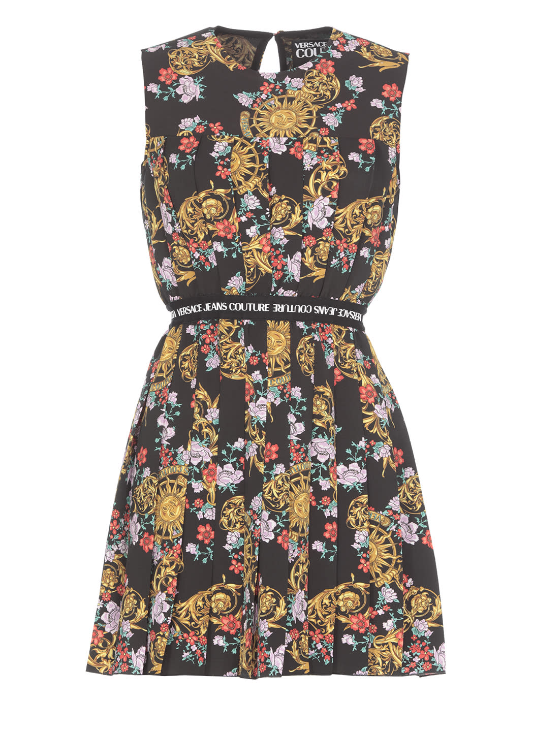Versace Jeans Couture Sunflower Garland Printed Dress
