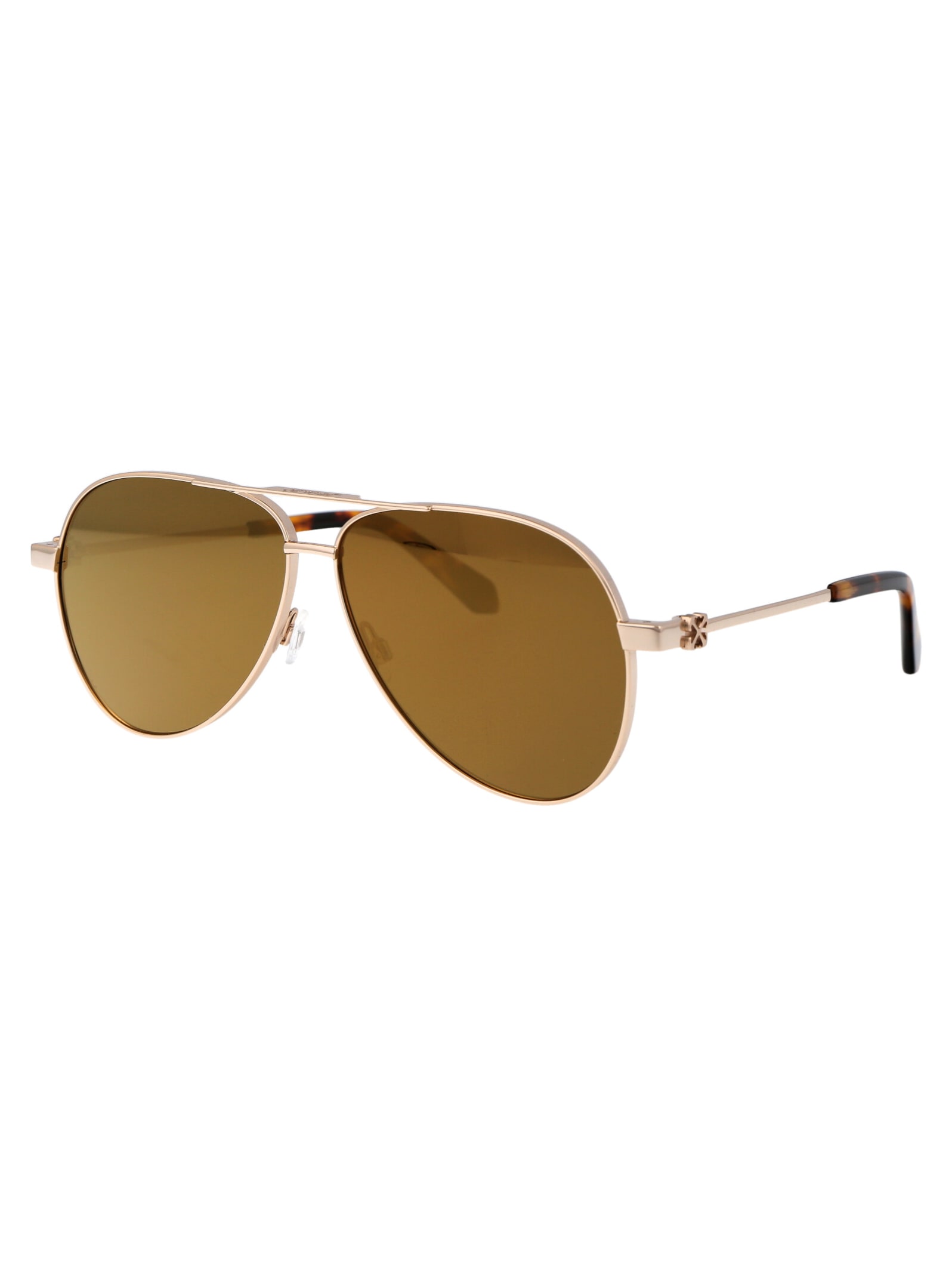 Shop Off-white Ruston L Sunglasses In 7676 Gold Gold