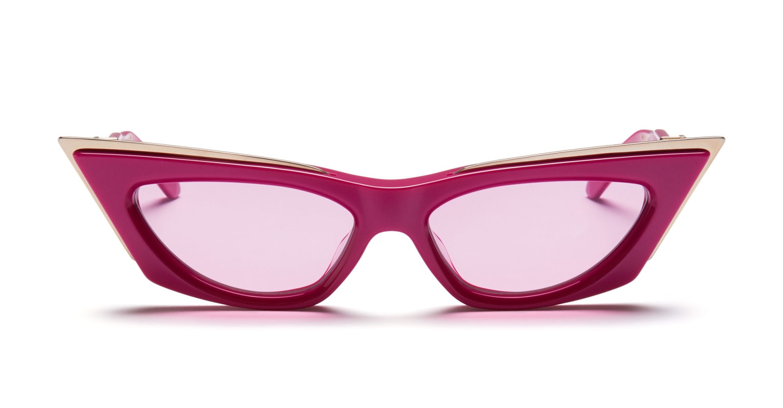 Valentino Goldcut-i - Pink / White Gold Sunglasses