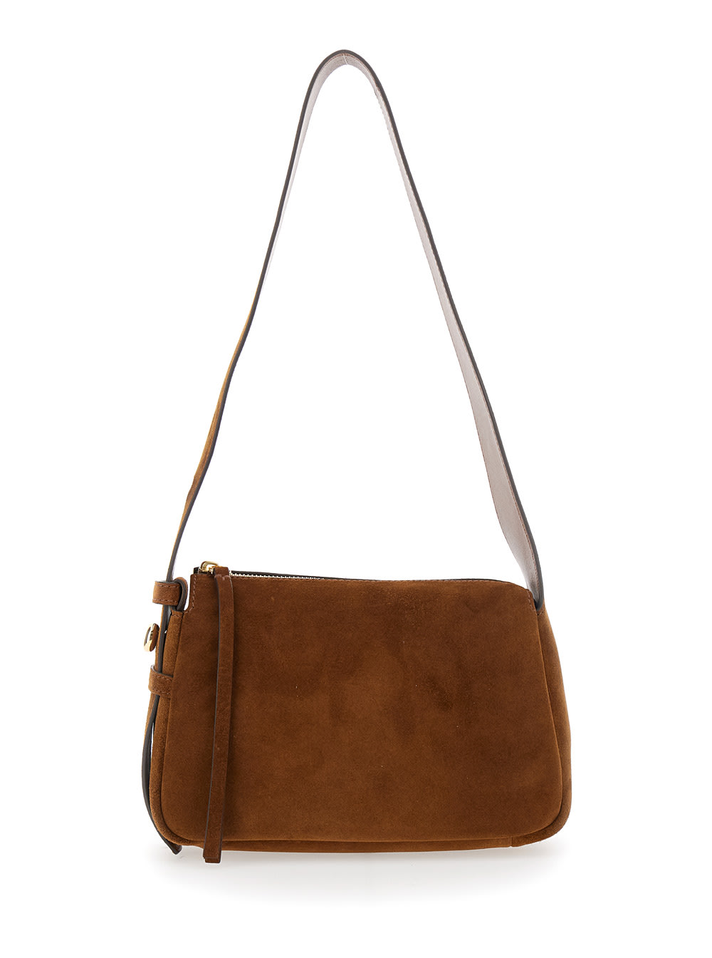 Tory Burch Suede Leather Shoulder Bag With Adjustable Strap In Brown