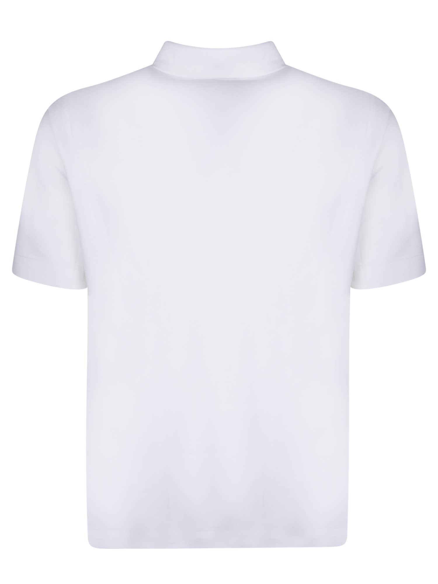 Shop Herno Tricot White Polo Shirt