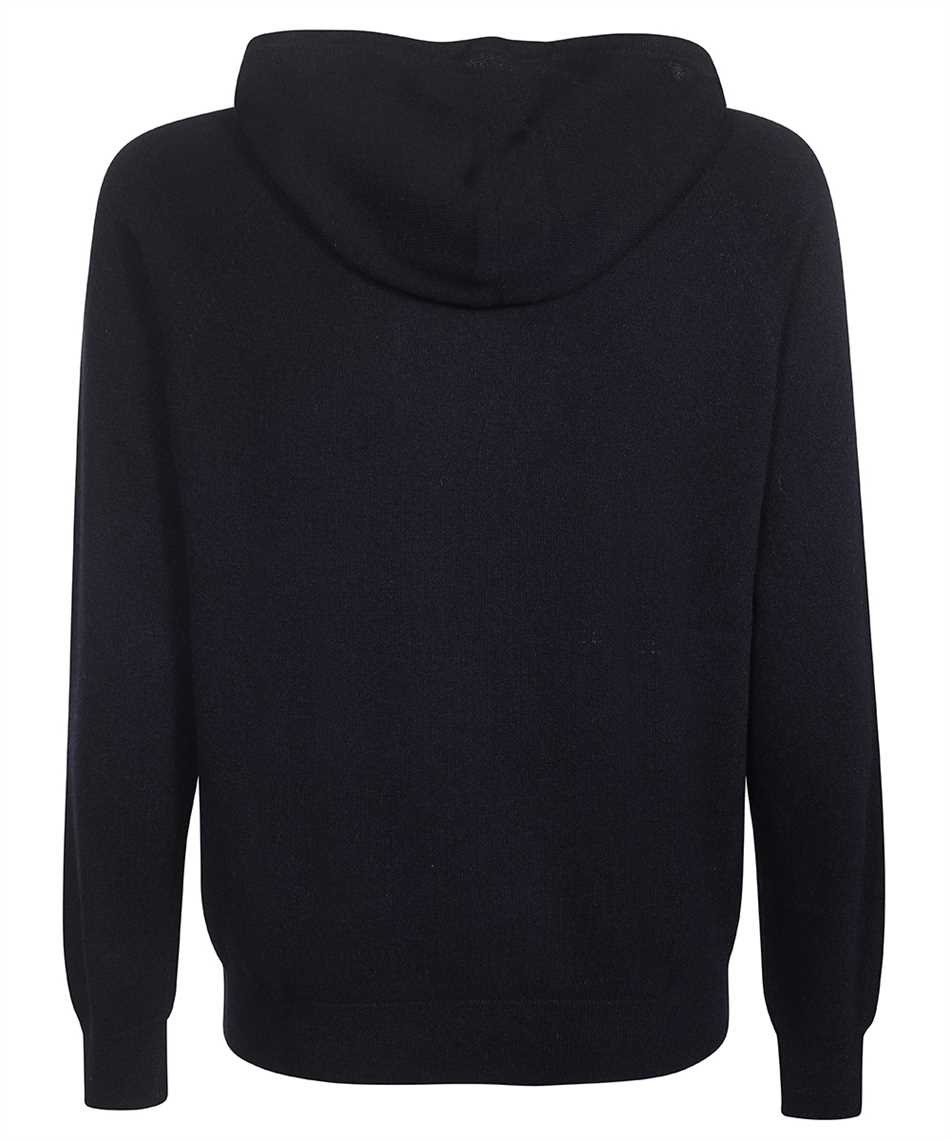 Emporio Armani Logo-embroidered Hoodie In Blue