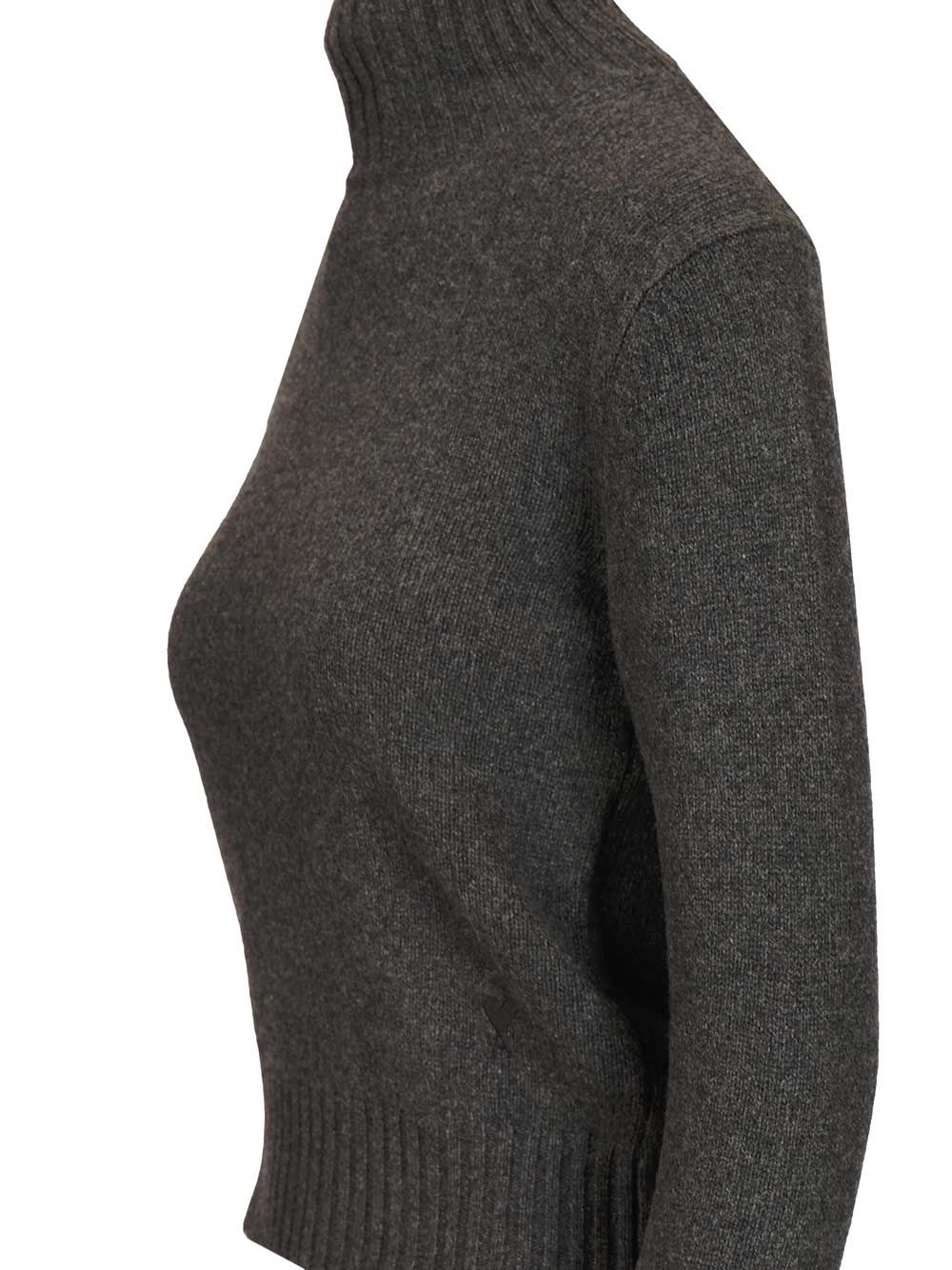 Ami Alexandre Mattiussi Fine Knit Cashmere Sweater With Classic Crew Neckline In Black