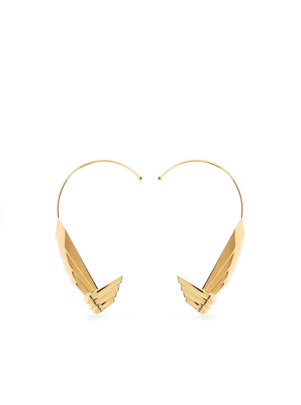 Leda Madera Susan Golden Brass Earrings