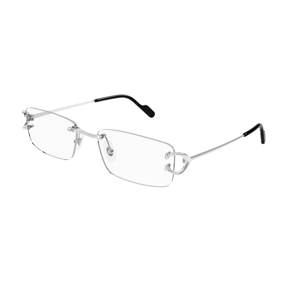 Shop Cartier Ct0344o C Di  002 Silver Glasses In Argento