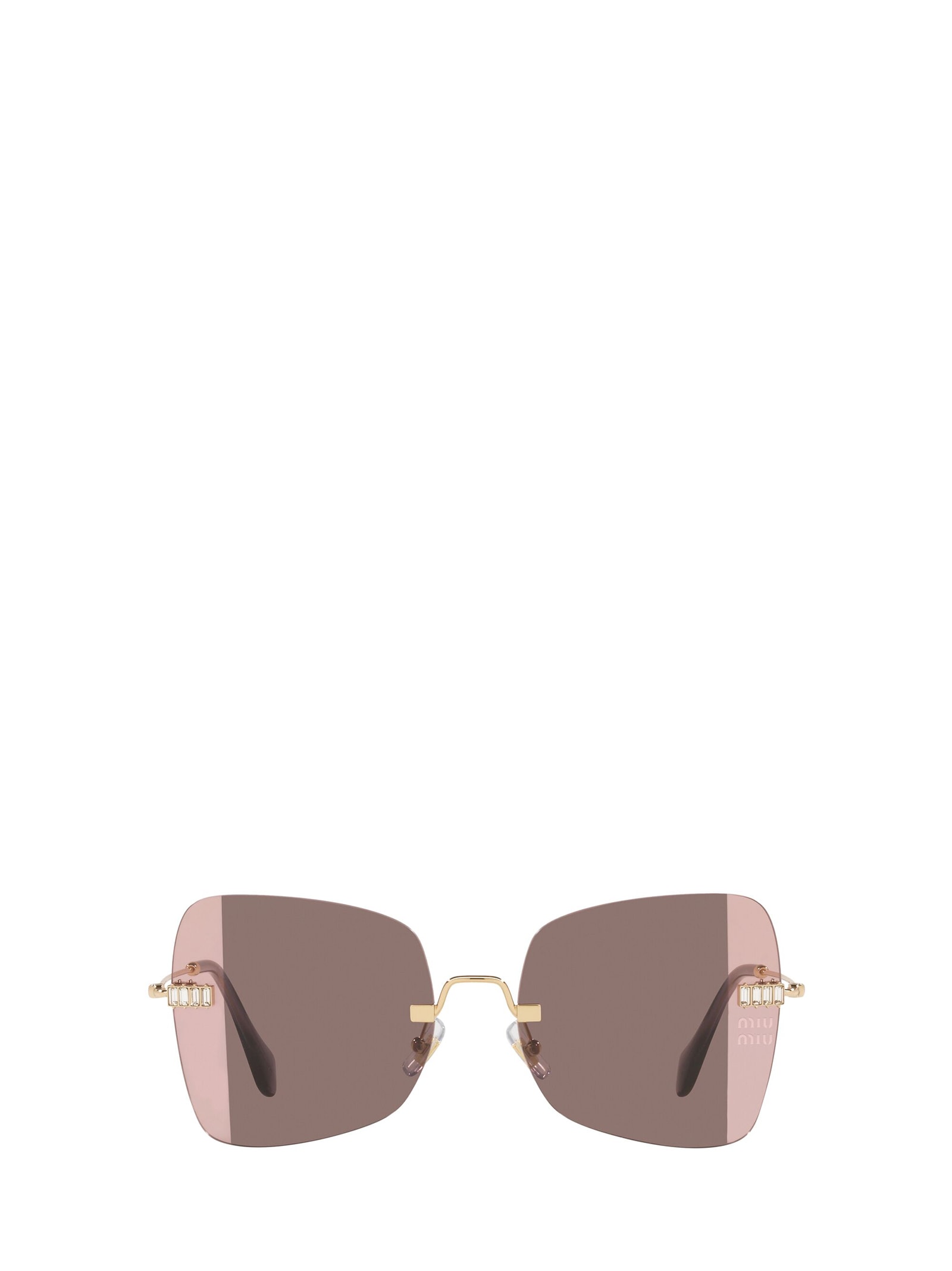 Miu Miu Eyewear Miu Miu Mu 50ws Pale Gold Sunglasses