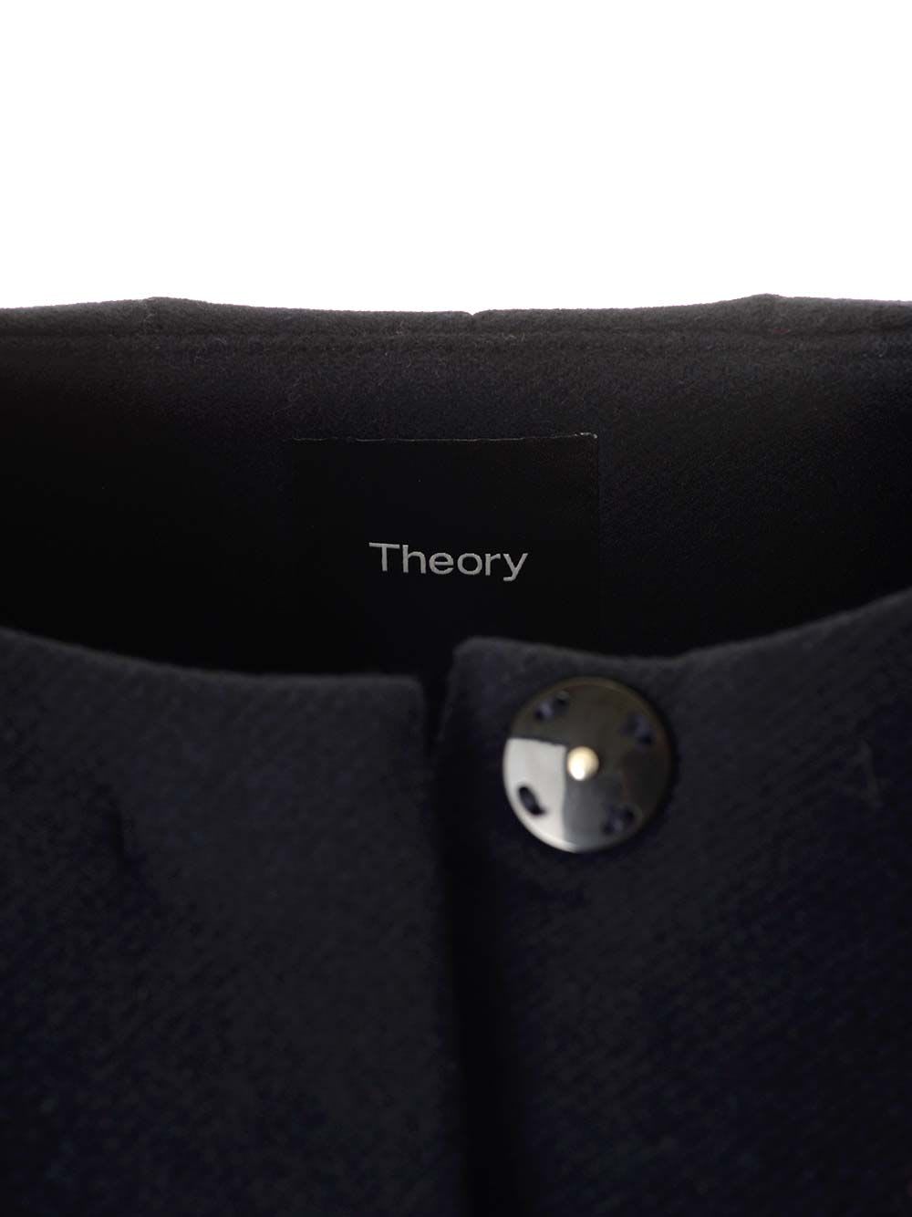 Shop Theory Recycled Wool Coat In Blue